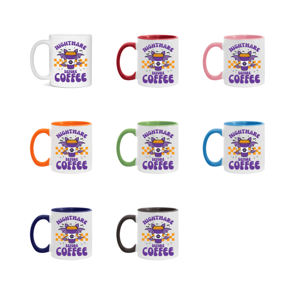 Funny Halloween Coffee Mug, White Ceramic Halloween Coffee Cup 11Oz Or 15Oz