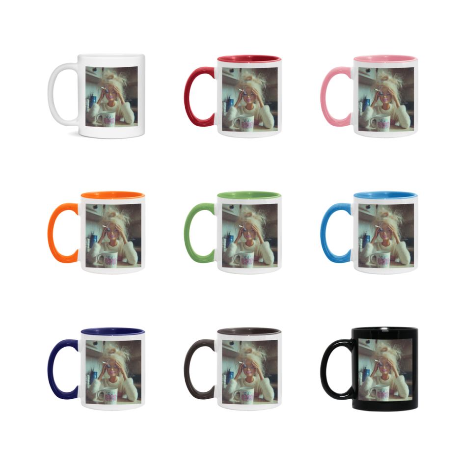 Disgusted Doll Face Mug, Funny Doll Face Meme Coffee Cup
