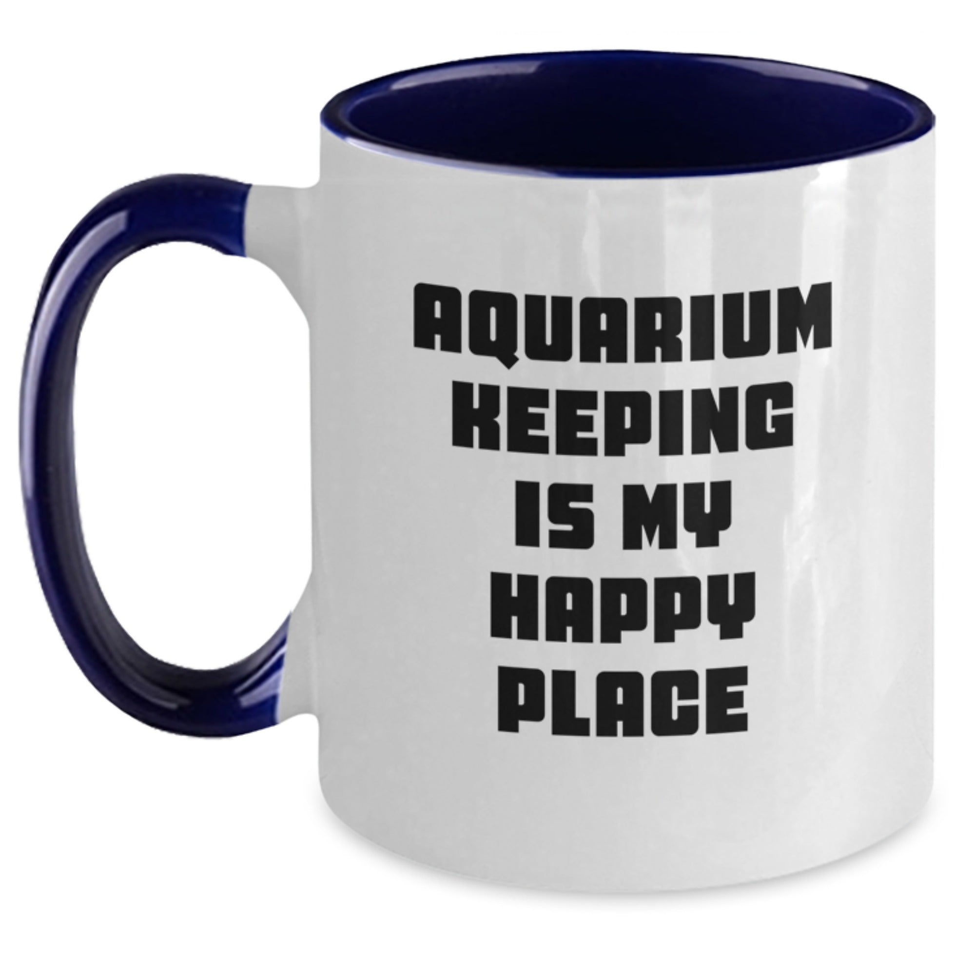 Aquarium Keeping Keepsake Mug for Him Birthday Gift – Black & White - Main