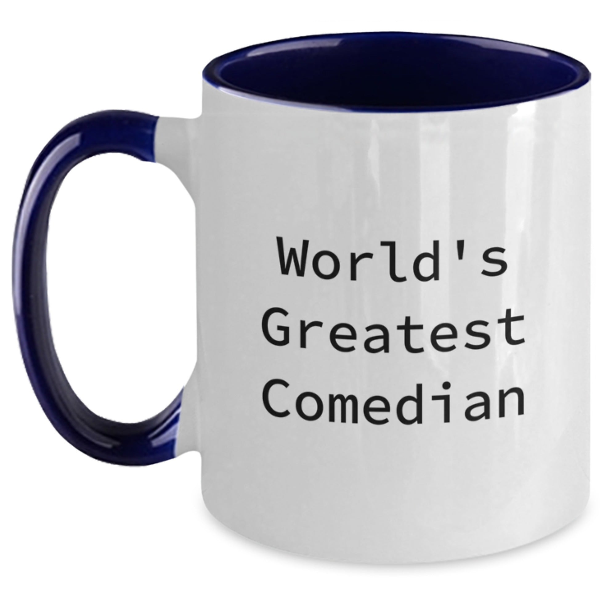Birthday Gift for Her Two Tone Coffee Mug Worlds Greatest Comedian - Main