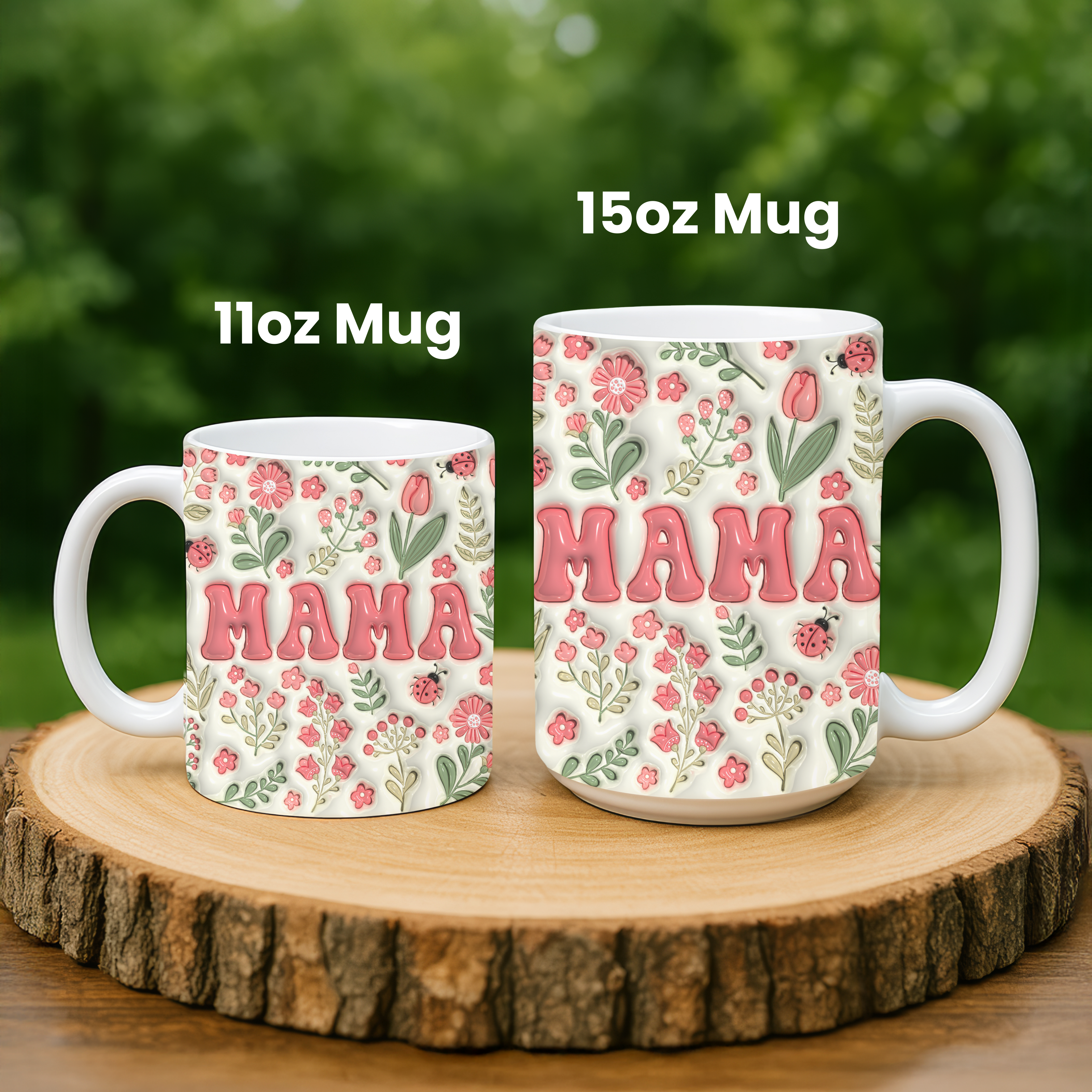 Floral Mama 3D Design Mug | Ceramic Mug 11oz 15oz