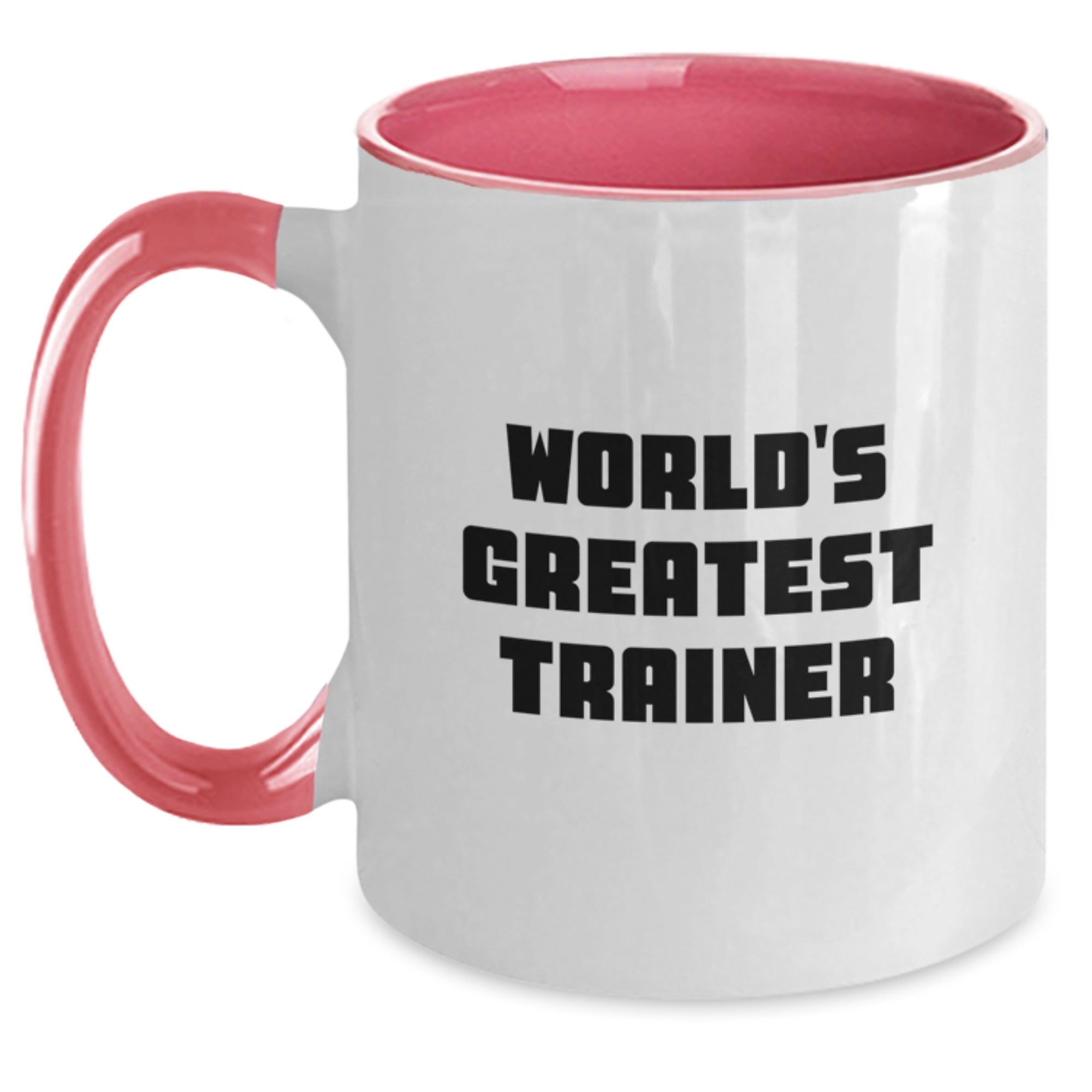Funny Trainer Gifts from Friends, World's Greatest Trainer Two Tone Coffee Mug for Men - Graduation Unique Gifts - Main