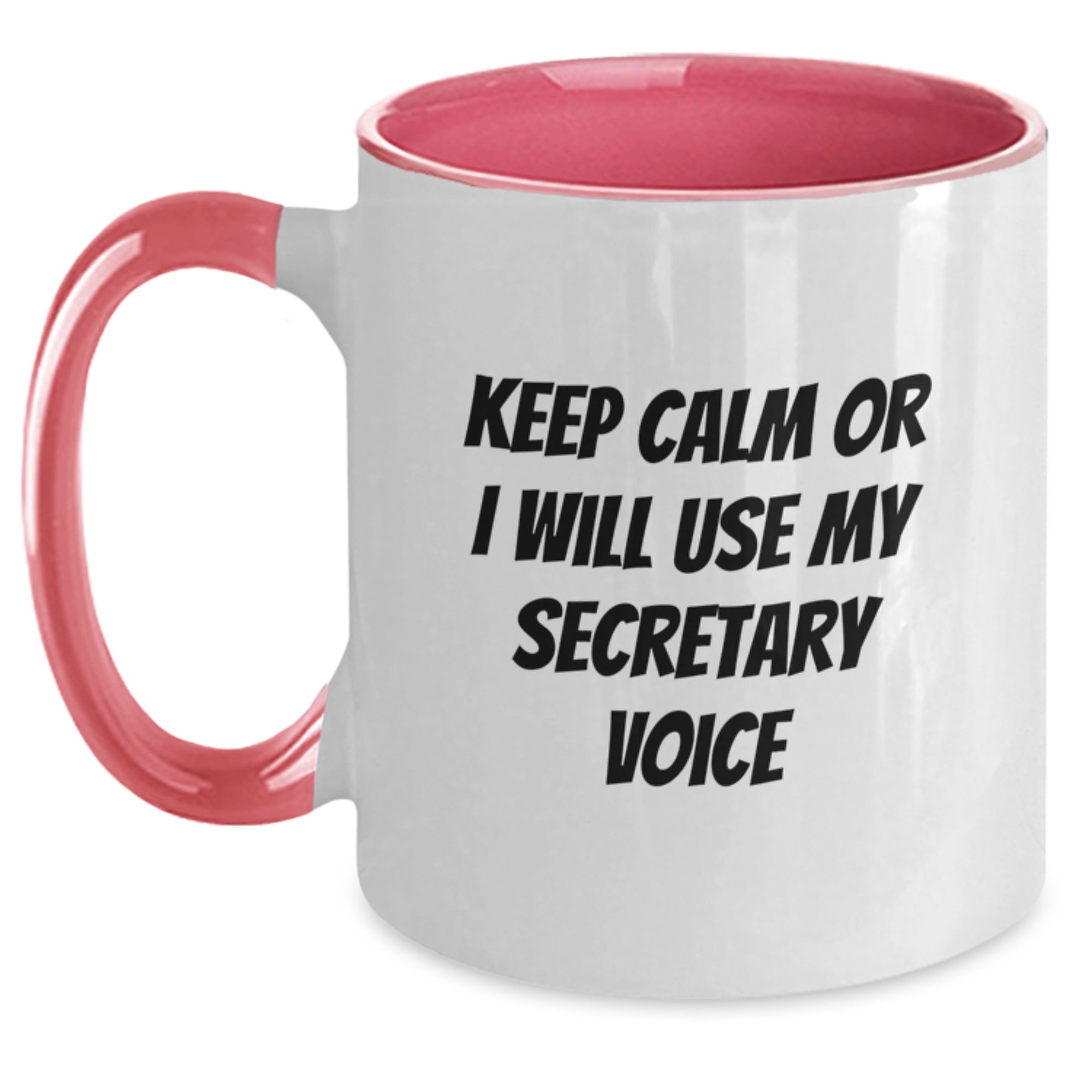 Secretary Keepsake Gift Keep Calm Or I Will Use My Secretary Voice - Main