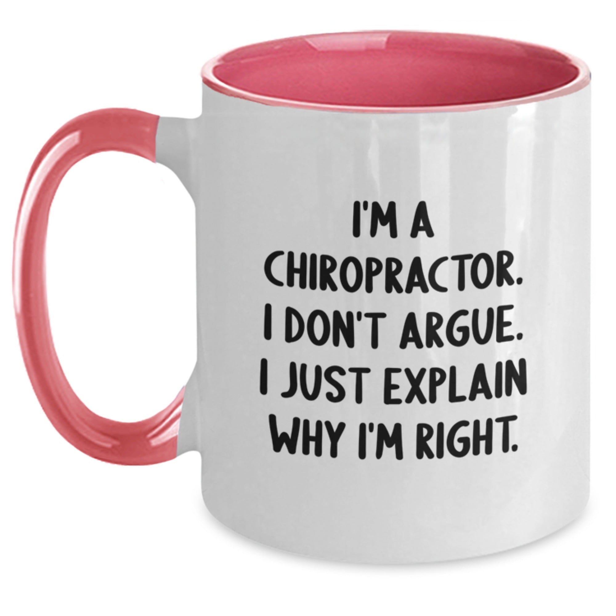Birthday Gift for Her Chiropractor Two Tone Coffee Mug Present Black & - Main