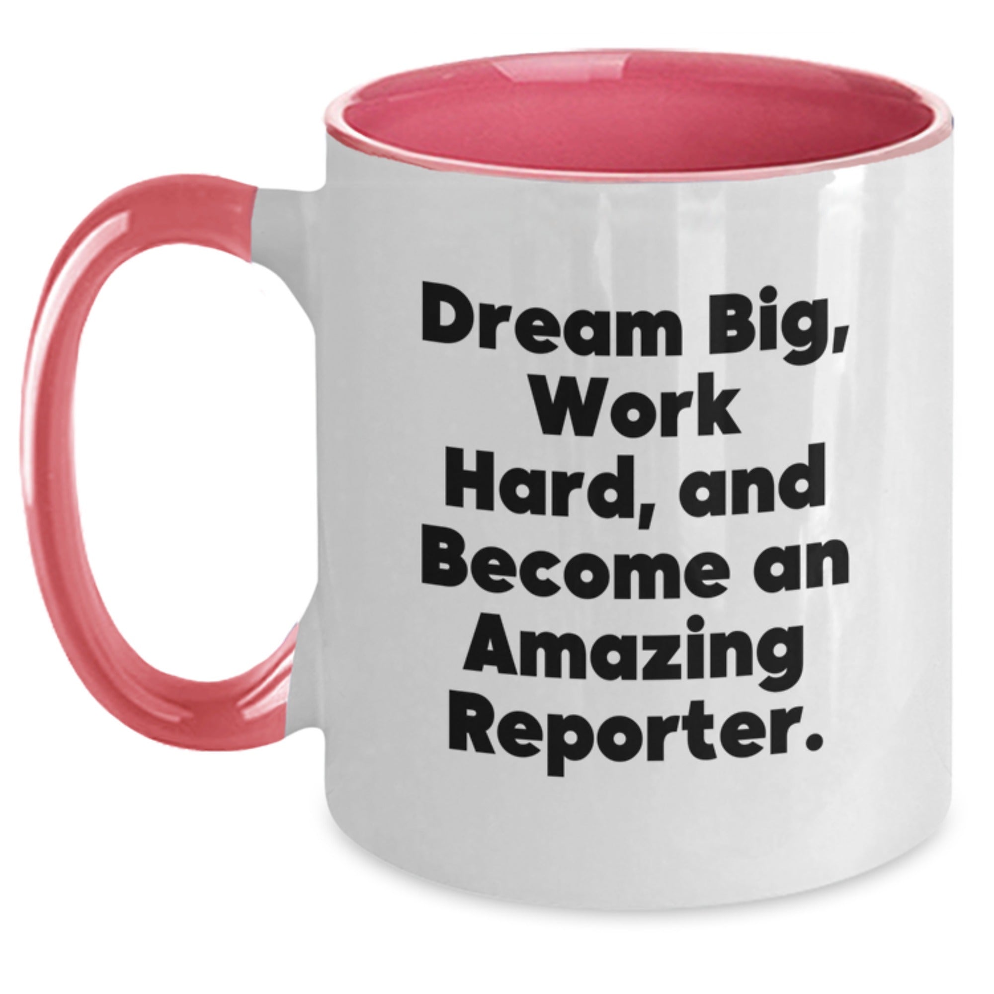 Funny Quotes for Reporter Gifts from Family and Friends - Two Tone Coffee Mug, Christmas Unique Presents for Men, Women, and Reporters - Main