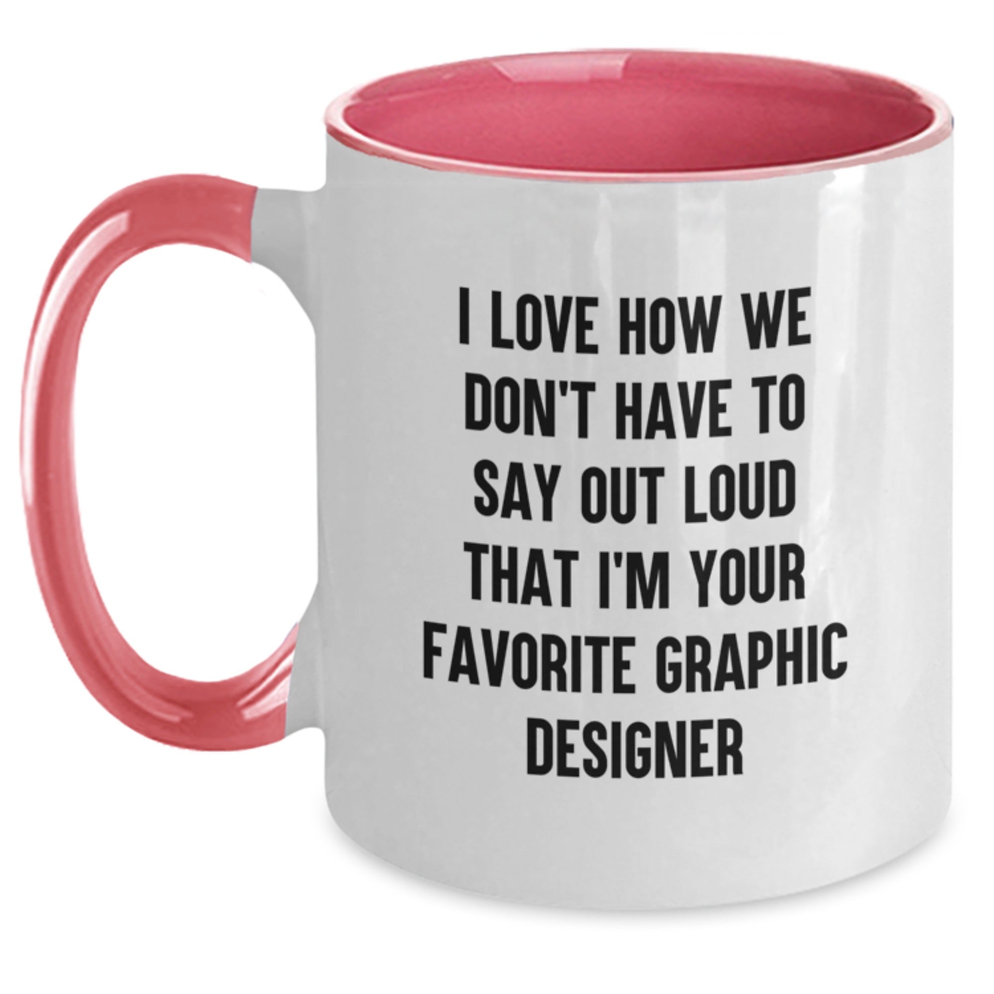 Funny Graphic Designer Gifts from Friends, Unique Two Tone Coffee Mug for Favorite Graphic Designer, Christmas Unique Present - Main