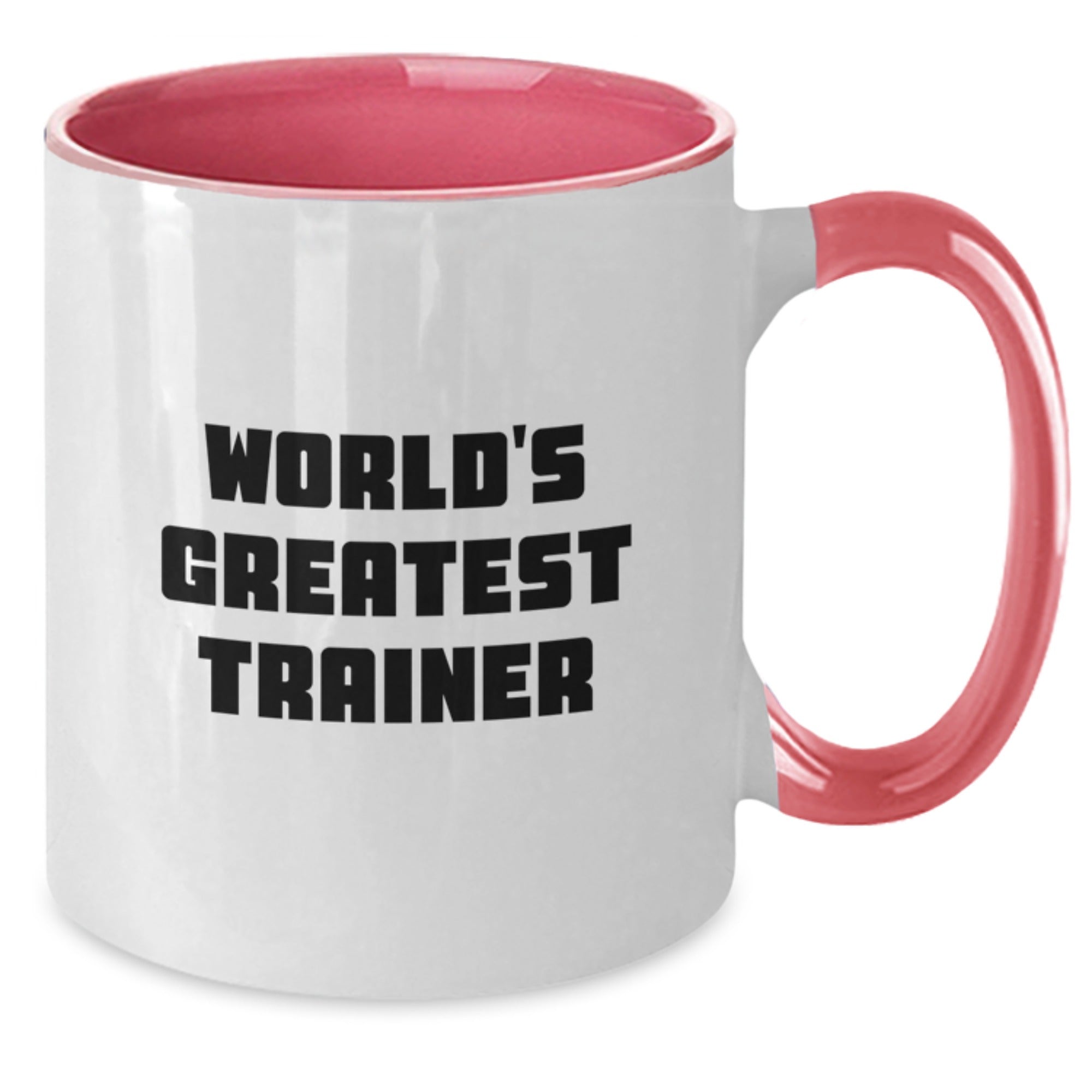 Funny Trainer Gifts from Friends, World's Greatest Trainer Two Tone Coffee Mug for Men - Graduation Unique Gifts - Additional