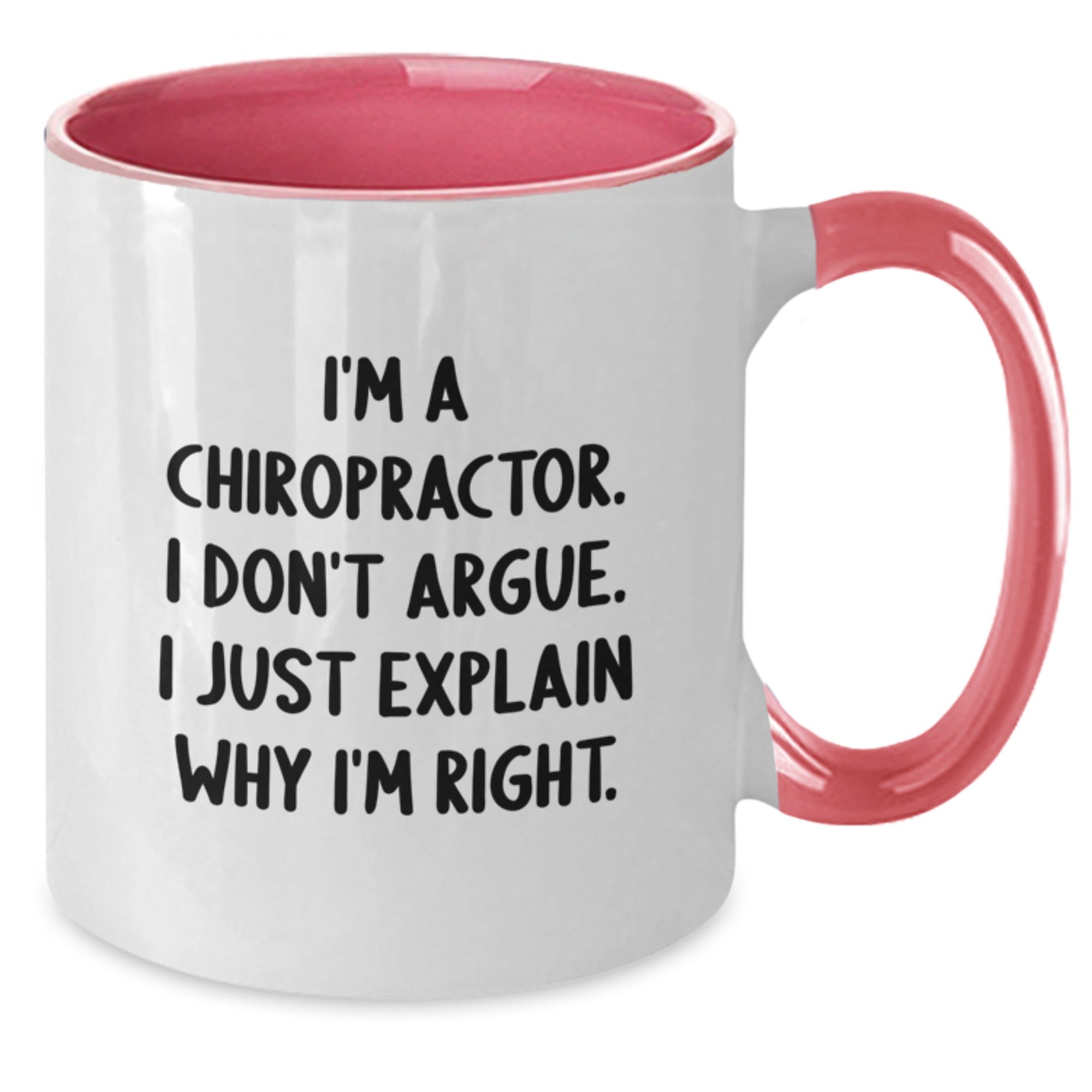Birthday Gift for Her Chiropractor Two Tone Coffee Mug Present Black & - Additional