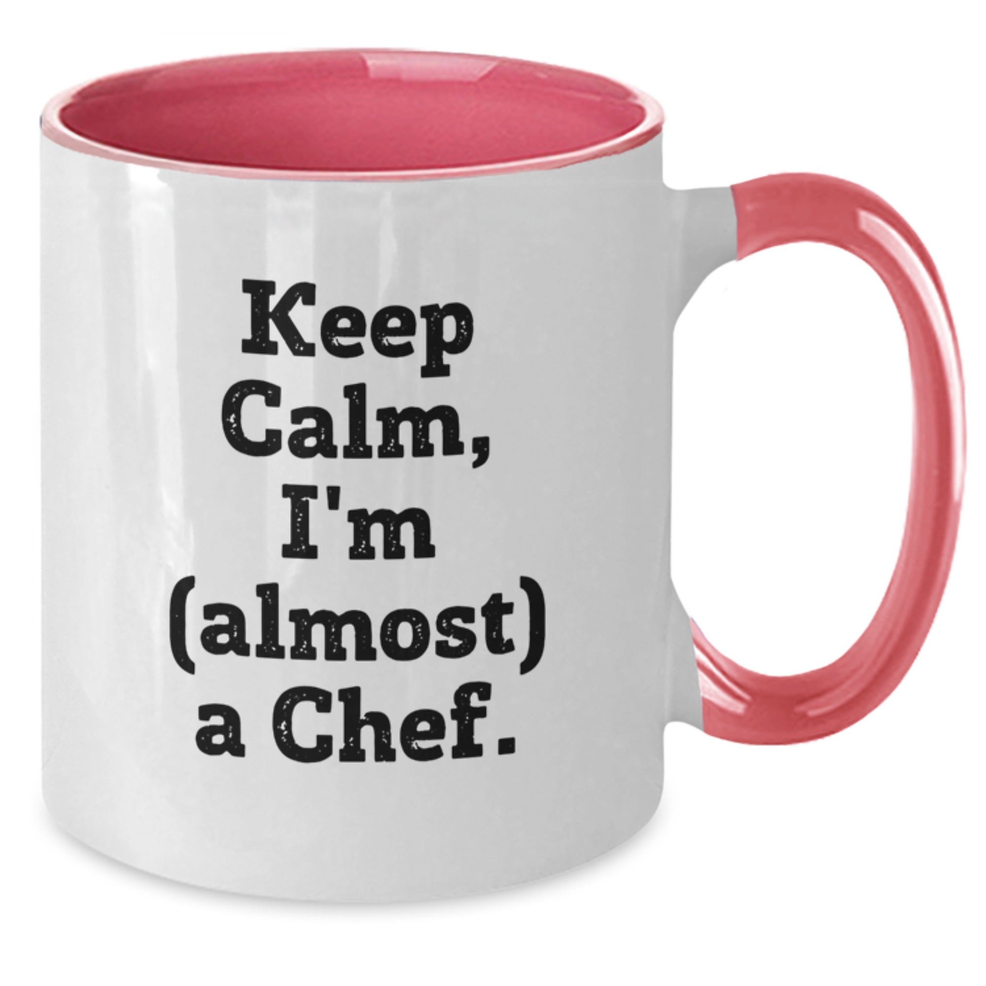 Funny Two Tone Coffee Mug, Gifts for Chef, Keep Calm I'm Almost A Chef, Christmas Unique Gifts from Family - Additional