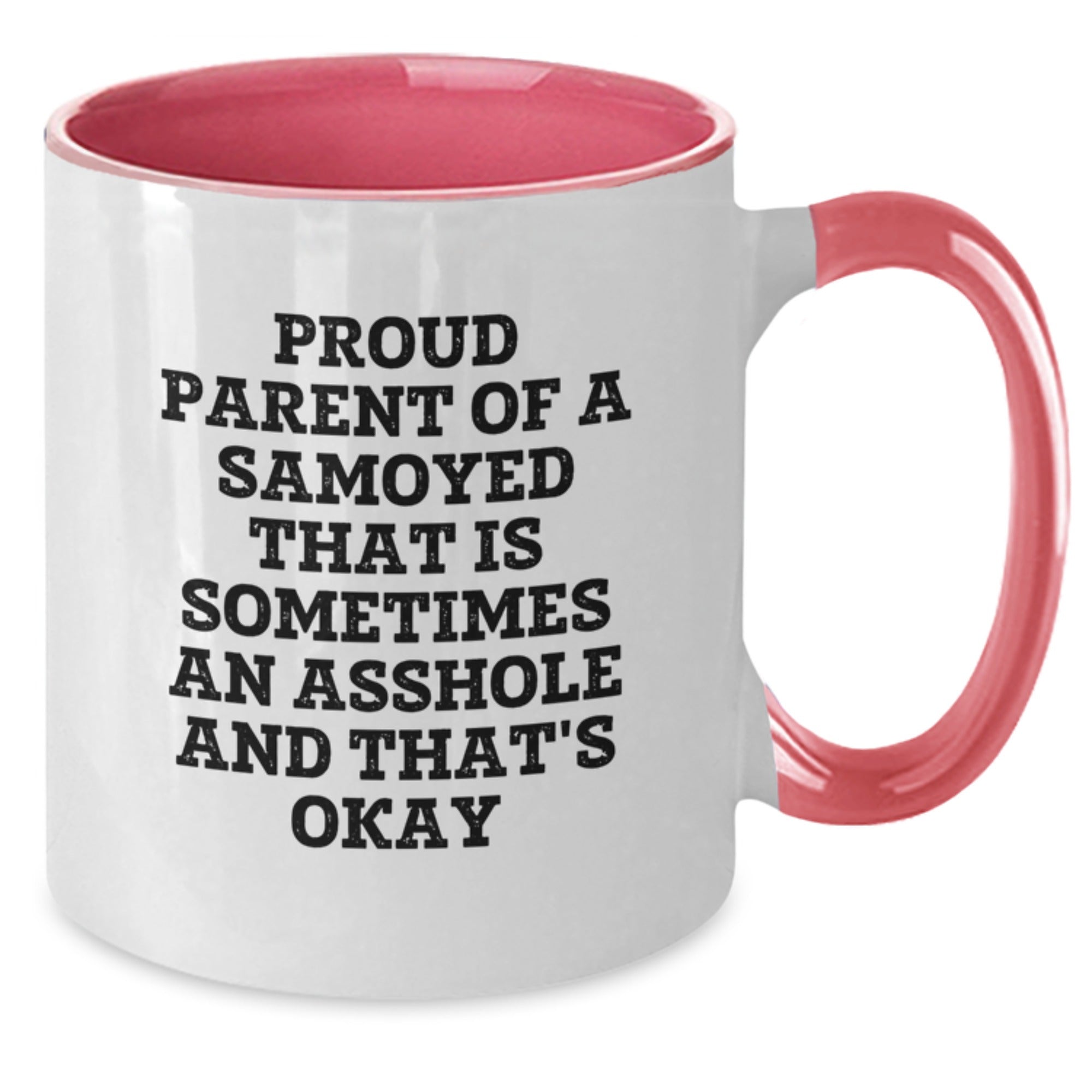 Funny Samoyed Dog Gifts for Men - Proud Parent Two Tone Mugs, Unique Father's Day Presents from Friends, Family, Coworkers - Additional