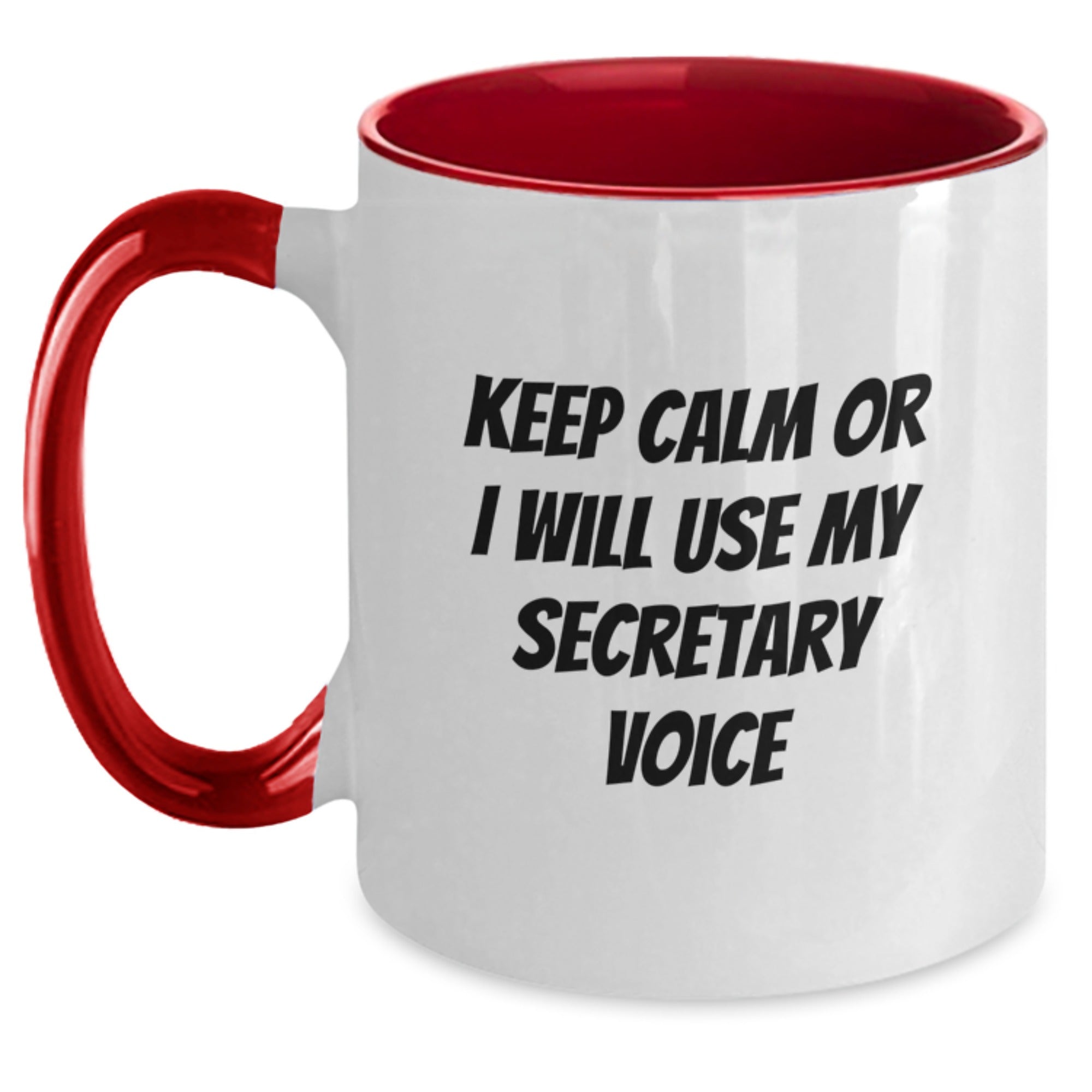 Secretary Keepsake Gift Keep Calm Or I Will Use My Secretary Voice - Main
