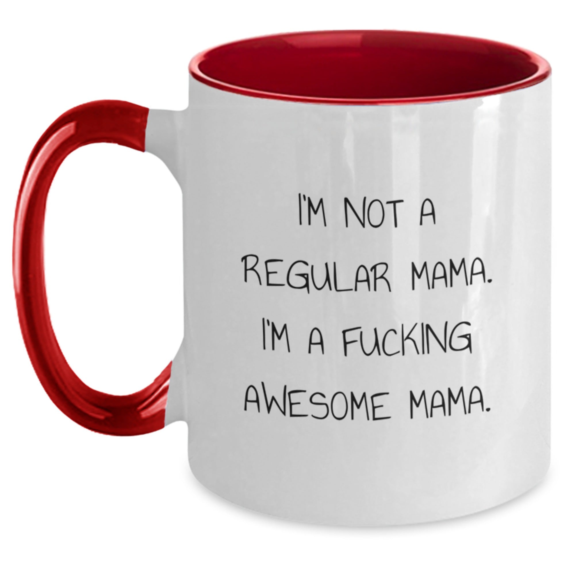 Funny Mama Gifts from Men to Women, Two Tone Coffee Mugs, I'm Not A Regular Mama Mugs, Christmas Unique Gifts - Main