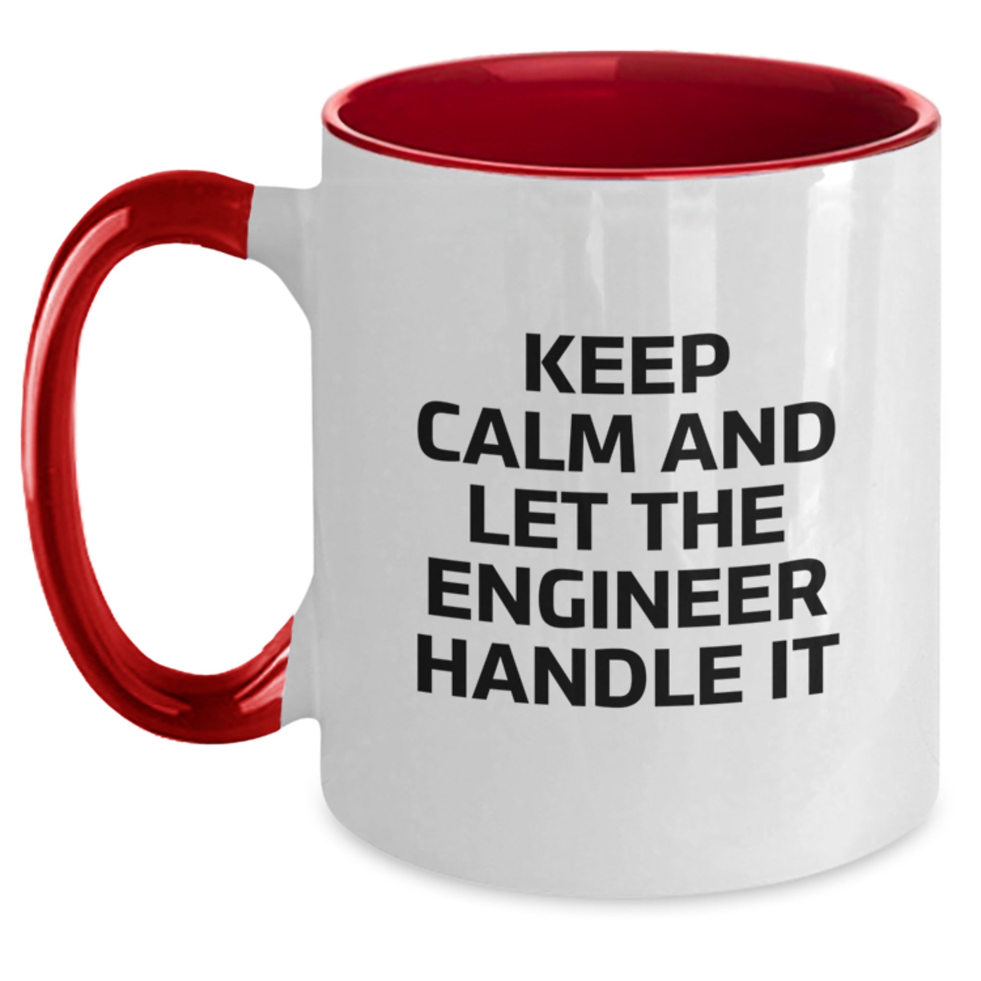 Funny Engineer Gifts from Men Friends Coworkers to Engineer Men Women Friends Coworkers - Two Tone Coffee Mugs Keep Calm And Let The Engineer Handle It Christmas Unique Gifts - Main