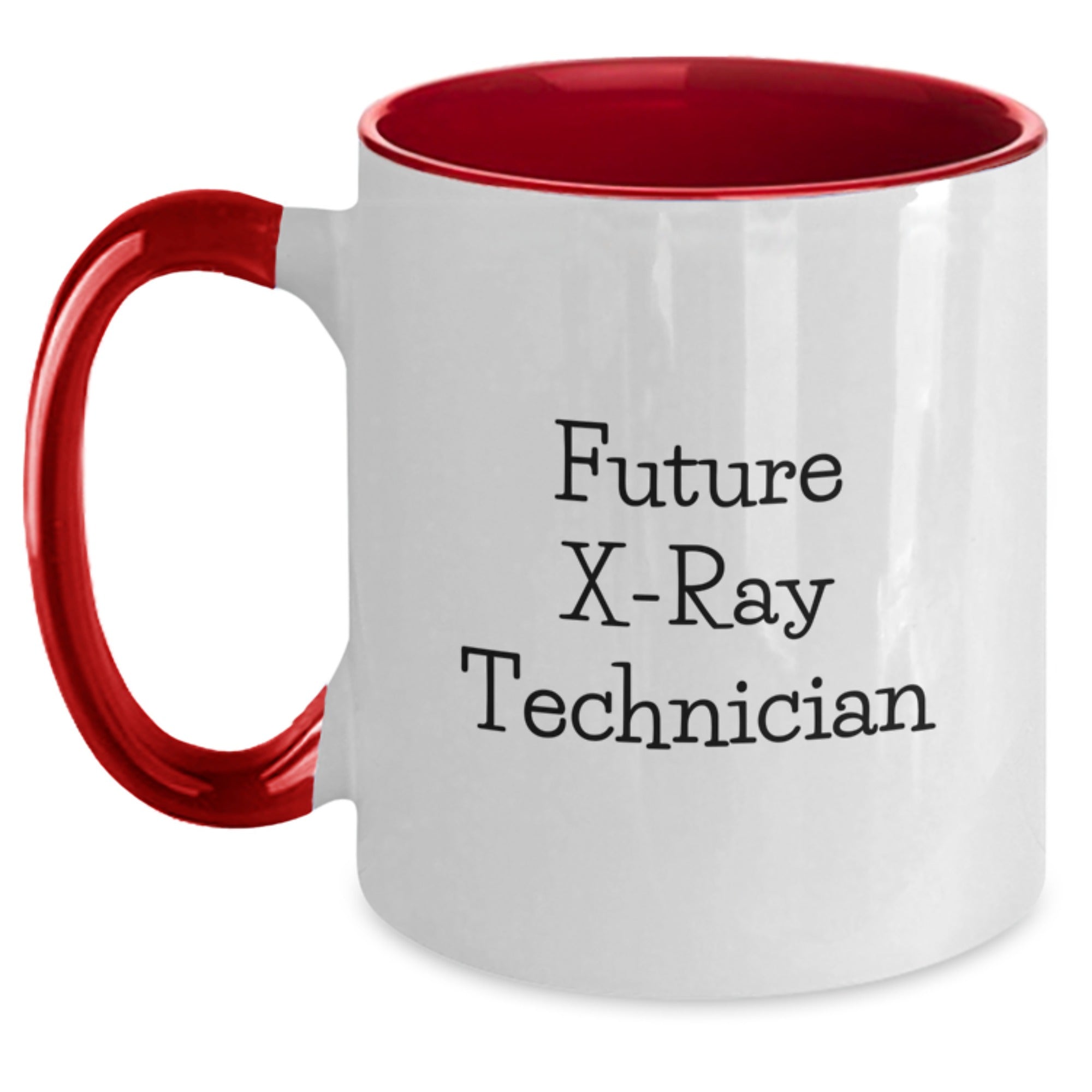 Funny X-Ray Technician Gifts for X-Ray Techs from Friends, Unique Christmas Unique Gifts, Two Tone Coffee Mug, Future X-Ray Technician Says 'I'm Ready to Take X-Rays' - Main