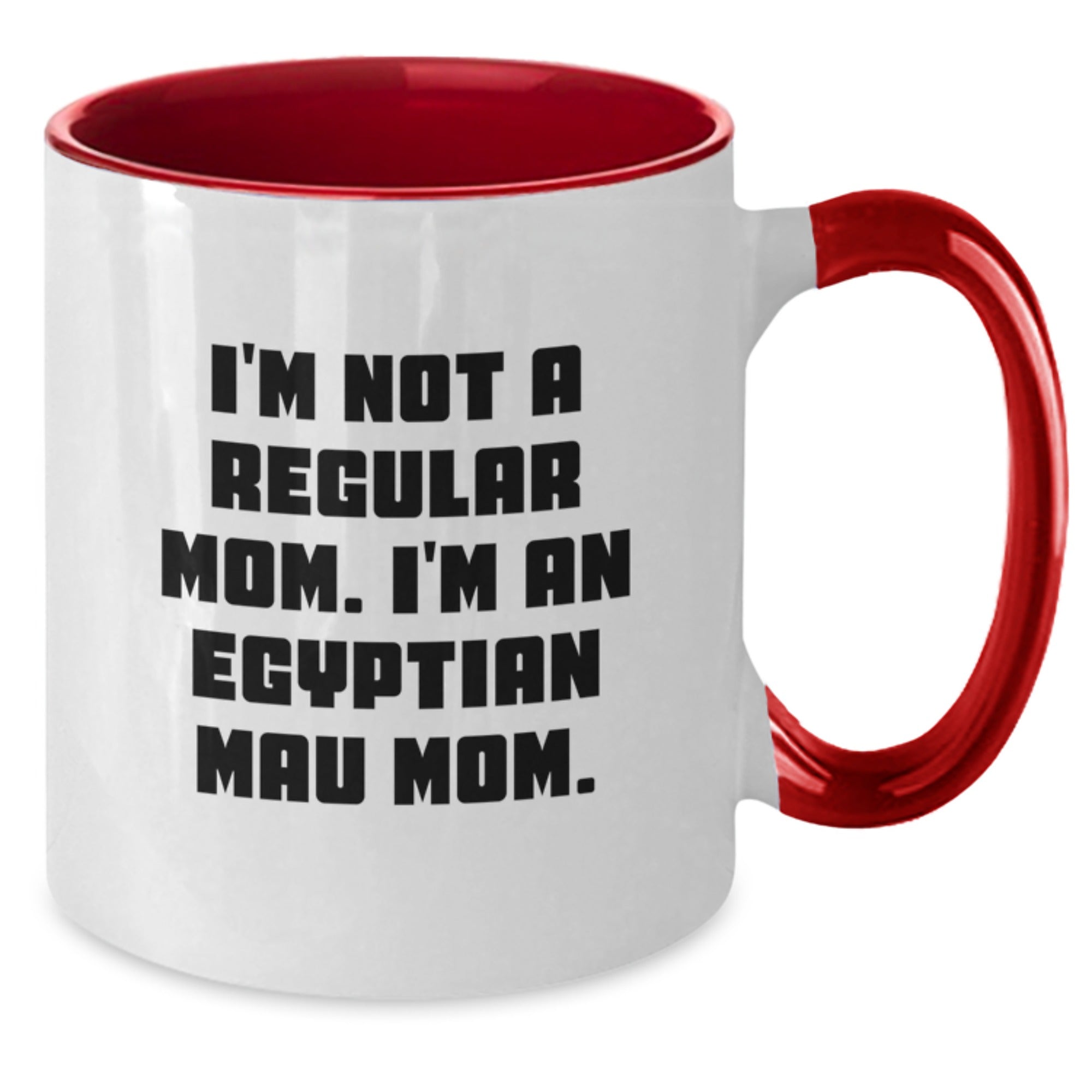 Egyptian Mau Cat Mom Funny Gifts for Friends from Mom's Humor Graduation Two Tone Coffee Mug - Additional