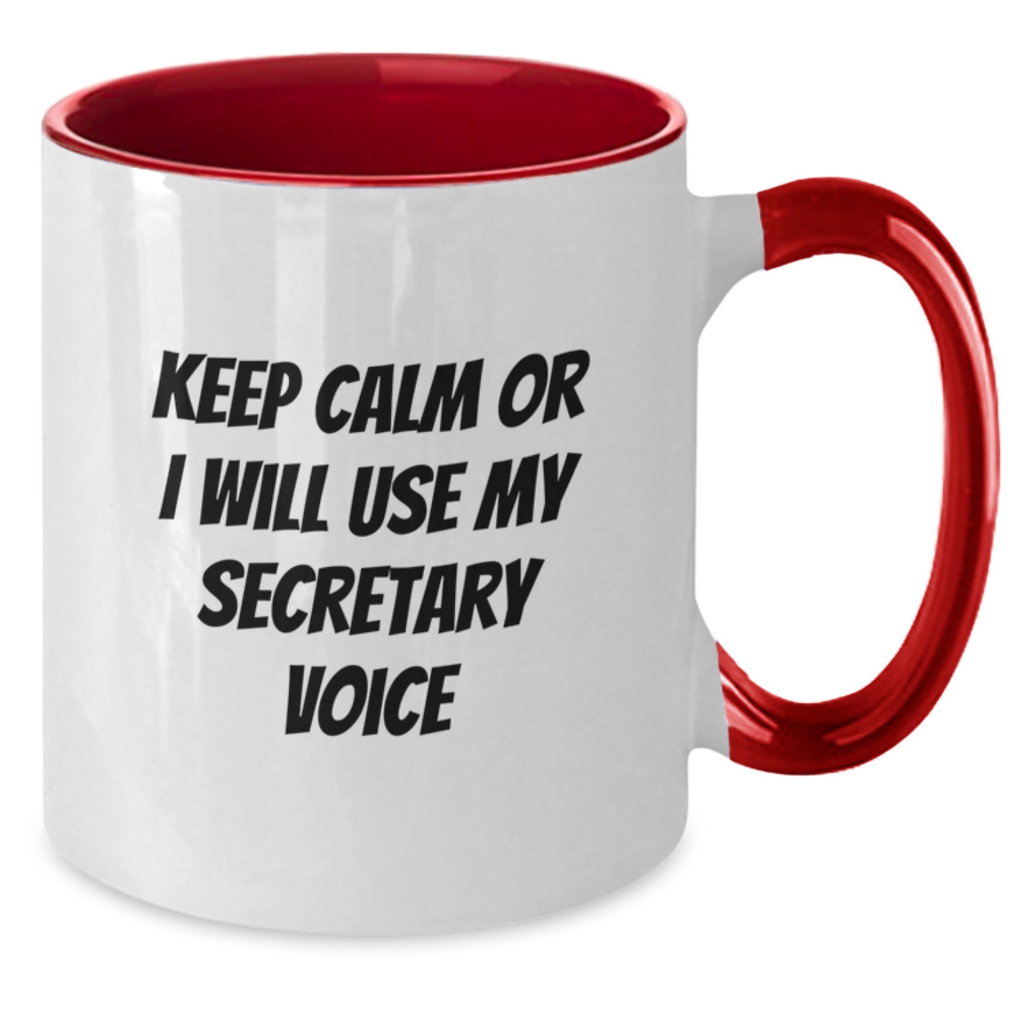 Secretary Keepsake Gift Keep Calm Or I Will Use My Secretary Voice - Additional