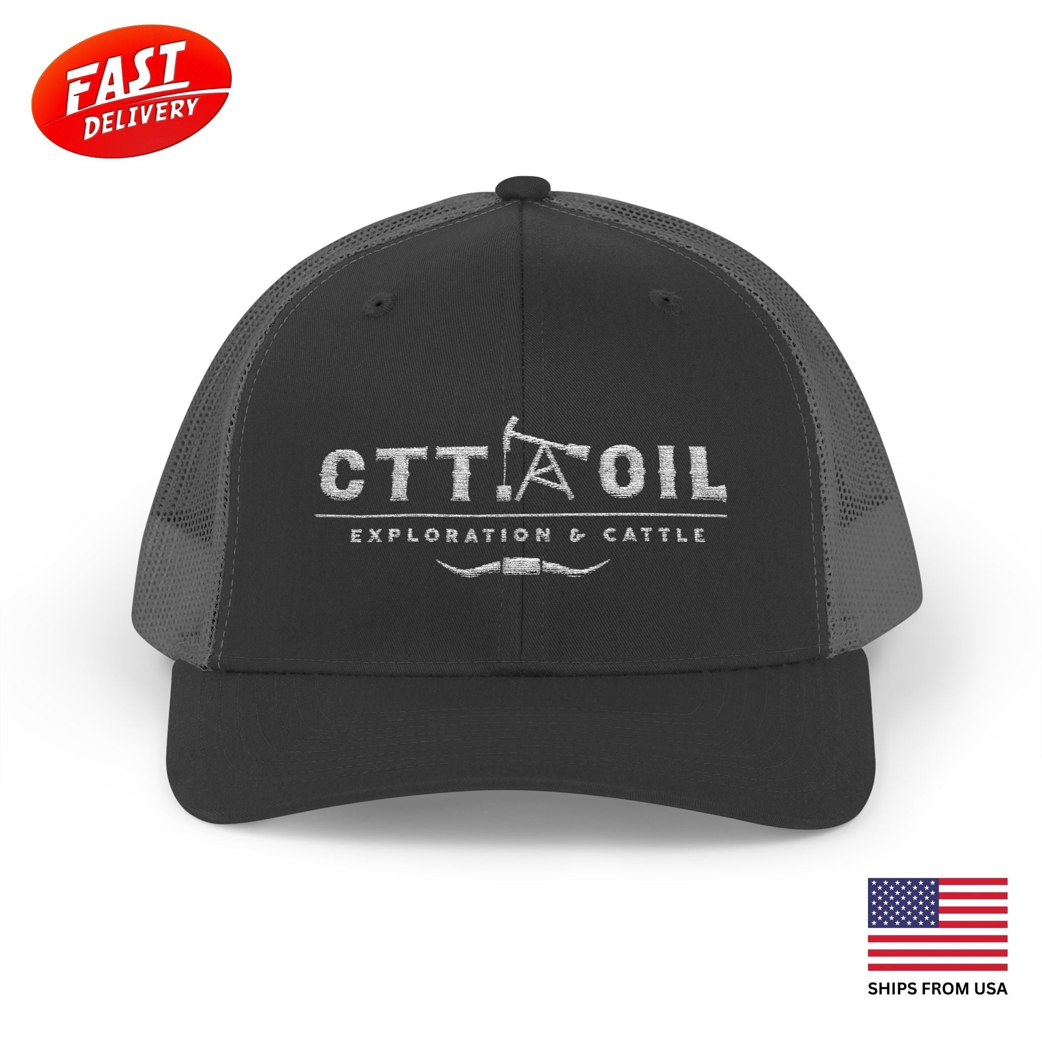 CTT Oil Exploration and Cattle Hat, Oilfield Trucker Cap