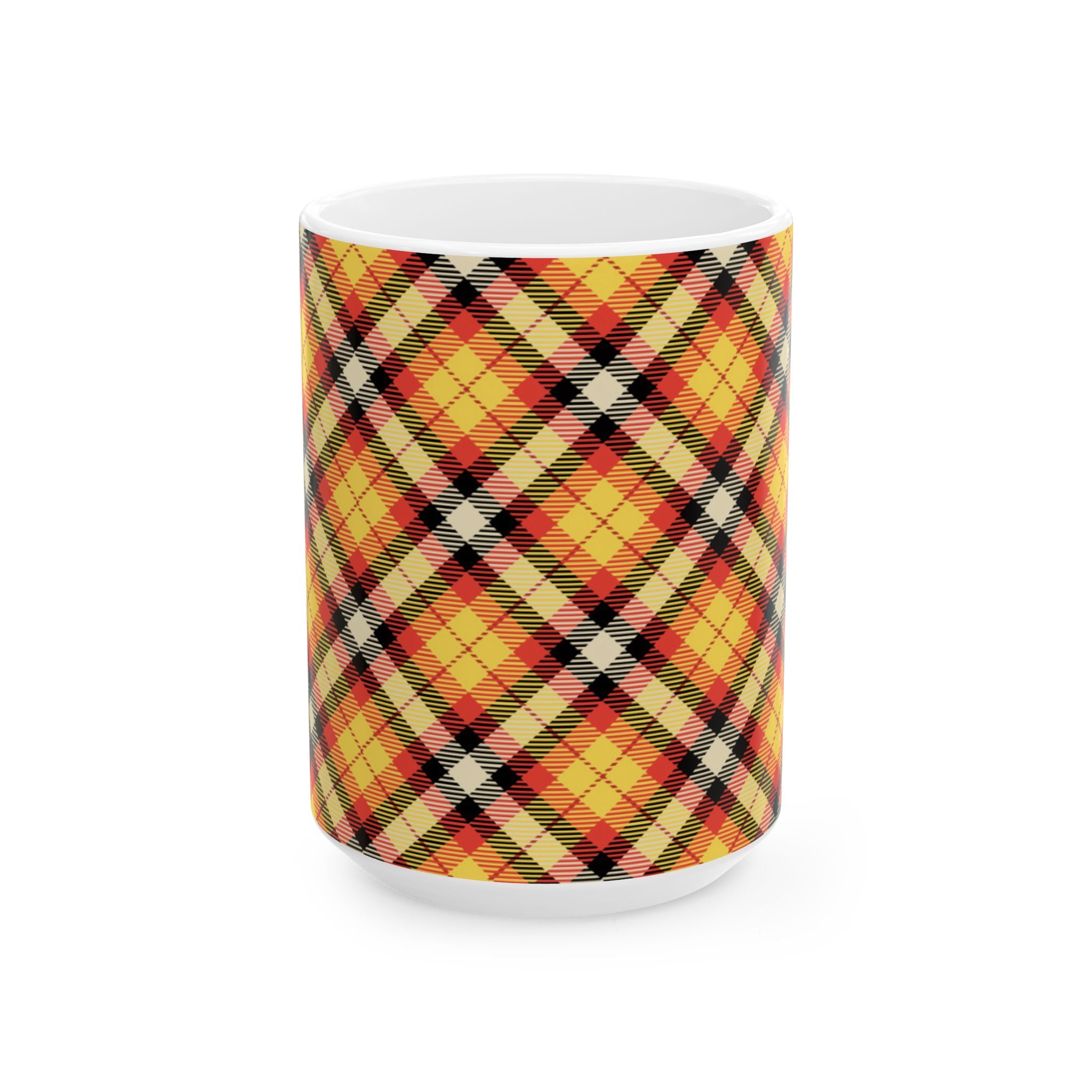 Plaid Ceramic Mug - Cozy and Stylish Drinkware for Every Occasion