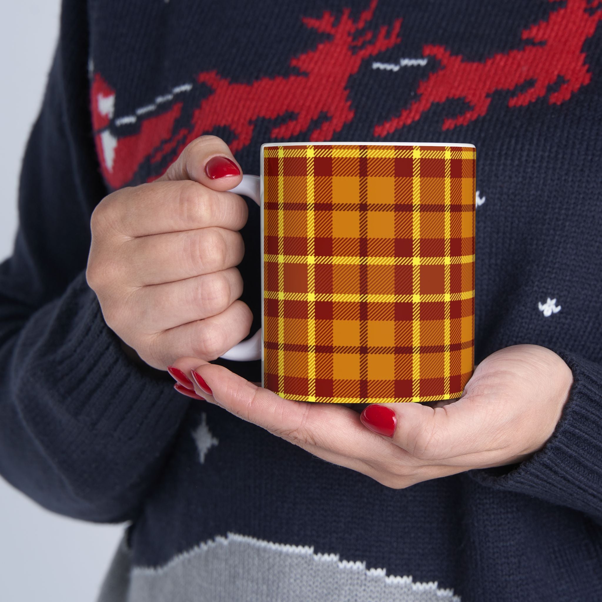 Plaid Ceramic Mug - Cozy and Stylish Drinkware for Every Occasion