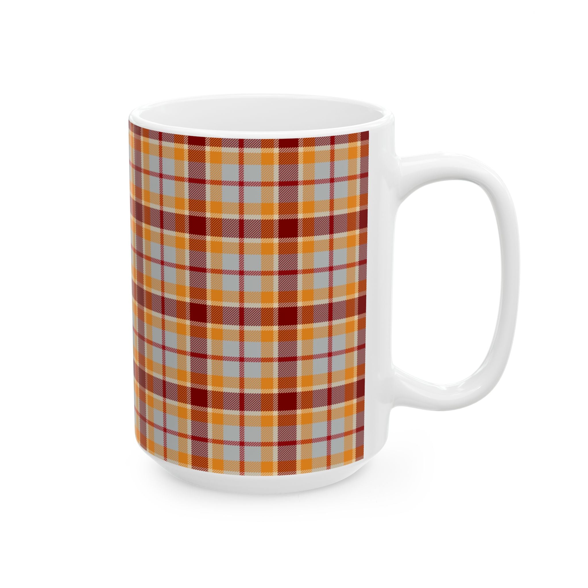 Holiday Plaid Ceramic Mug - Cozy and Stylish Drinkware for Every Occasion