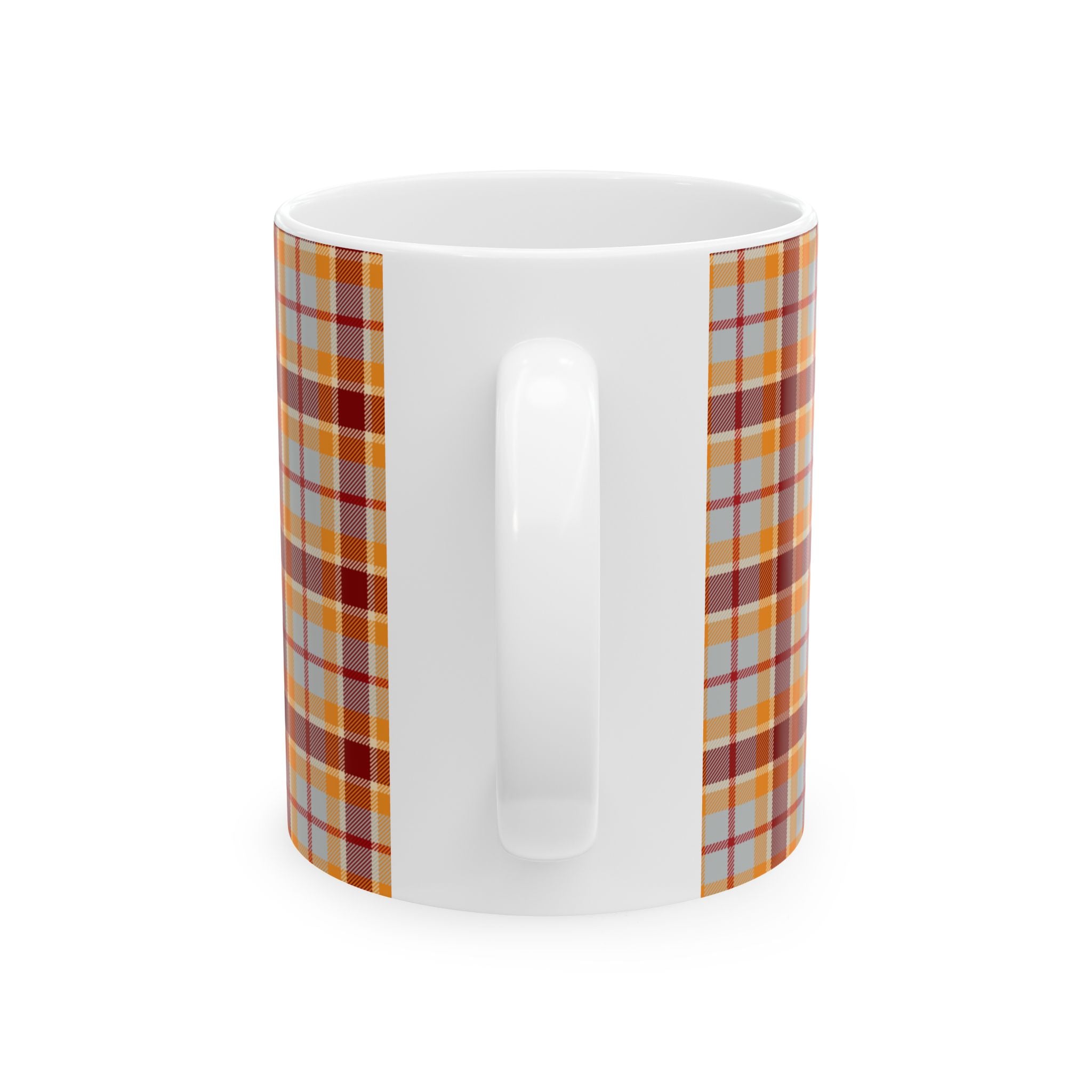 Holiday Plaid Ceramic Mug - Cozy and Stylish Drinkware for Every Occasion