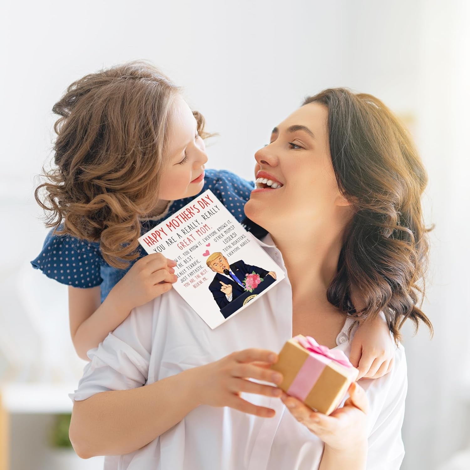 Happy Mothers Day Card for Mom - Funny Mother Birthday Card with Envelope, Best Mom Gifts from Daughter Son Kid, Ideal Mothers Day Birthday Cards for Mama, Grandma, Stepmom, Her, Women