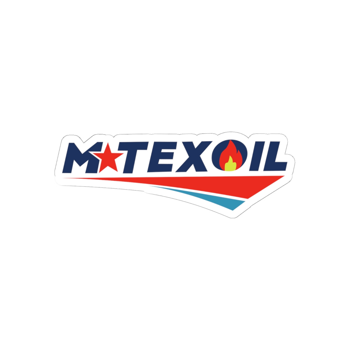 M-TexOil Logo Sticker, Glossy Kiss-Cut Vinyl Decal, 4 Sizes