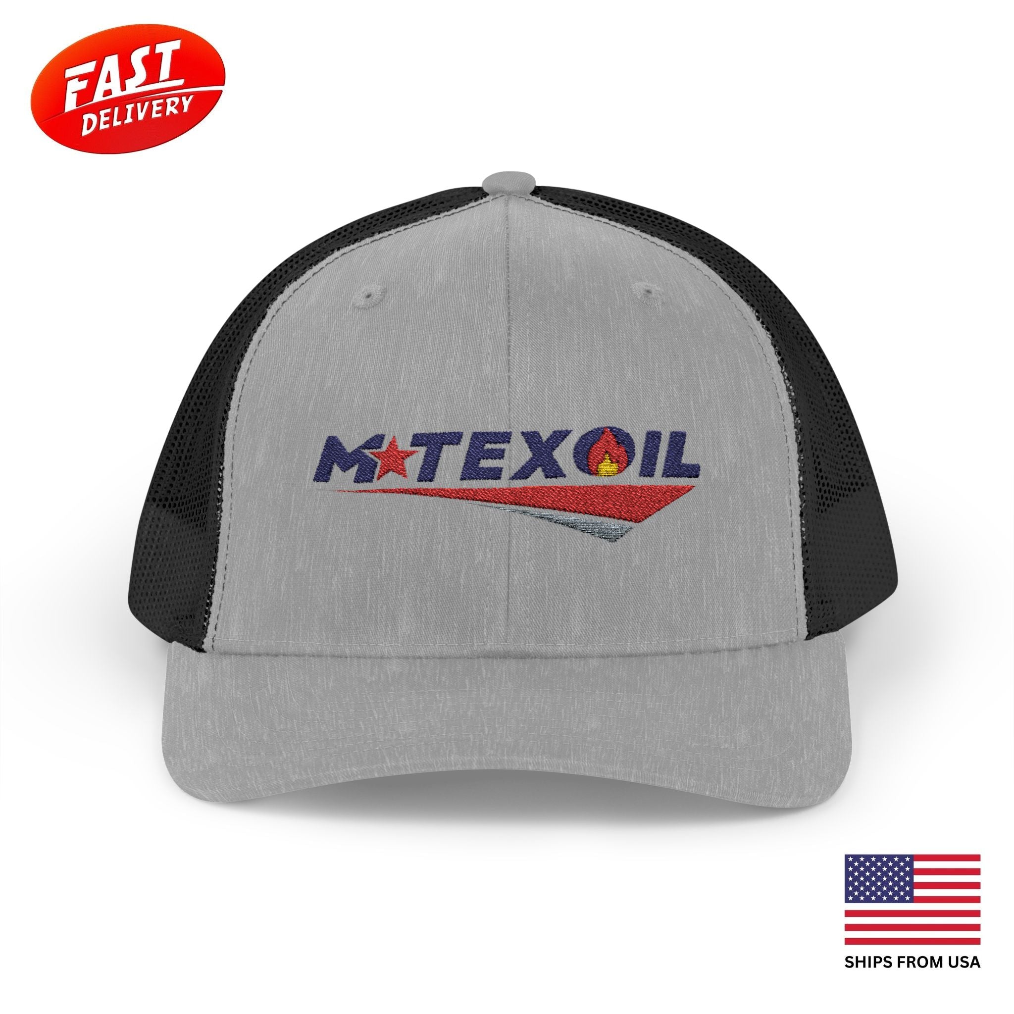 MTEX Oil Snapback Trucker Cap with Embroidered Logo