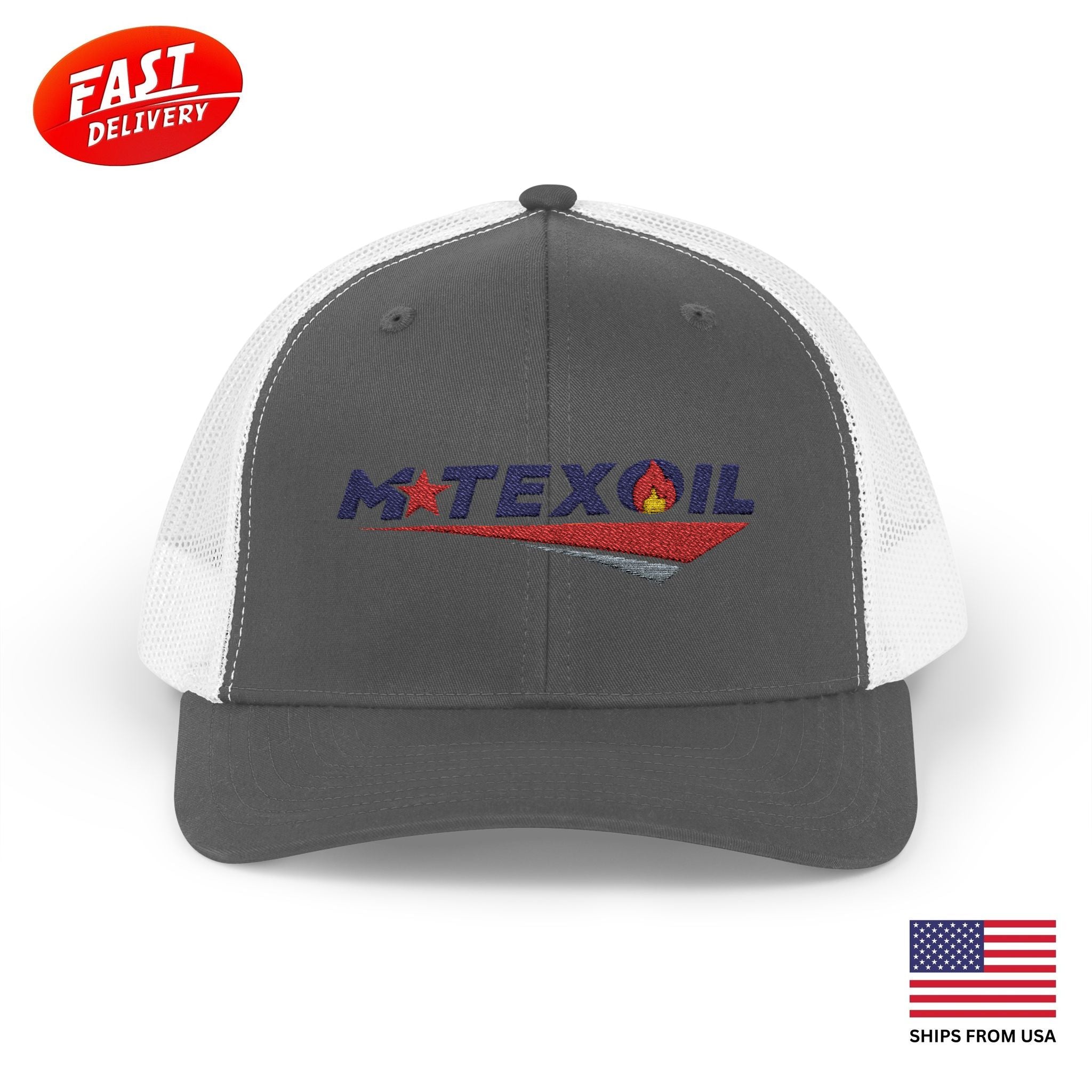 MTEX Oil Snapback Trucker Cap with Embroidered Logo