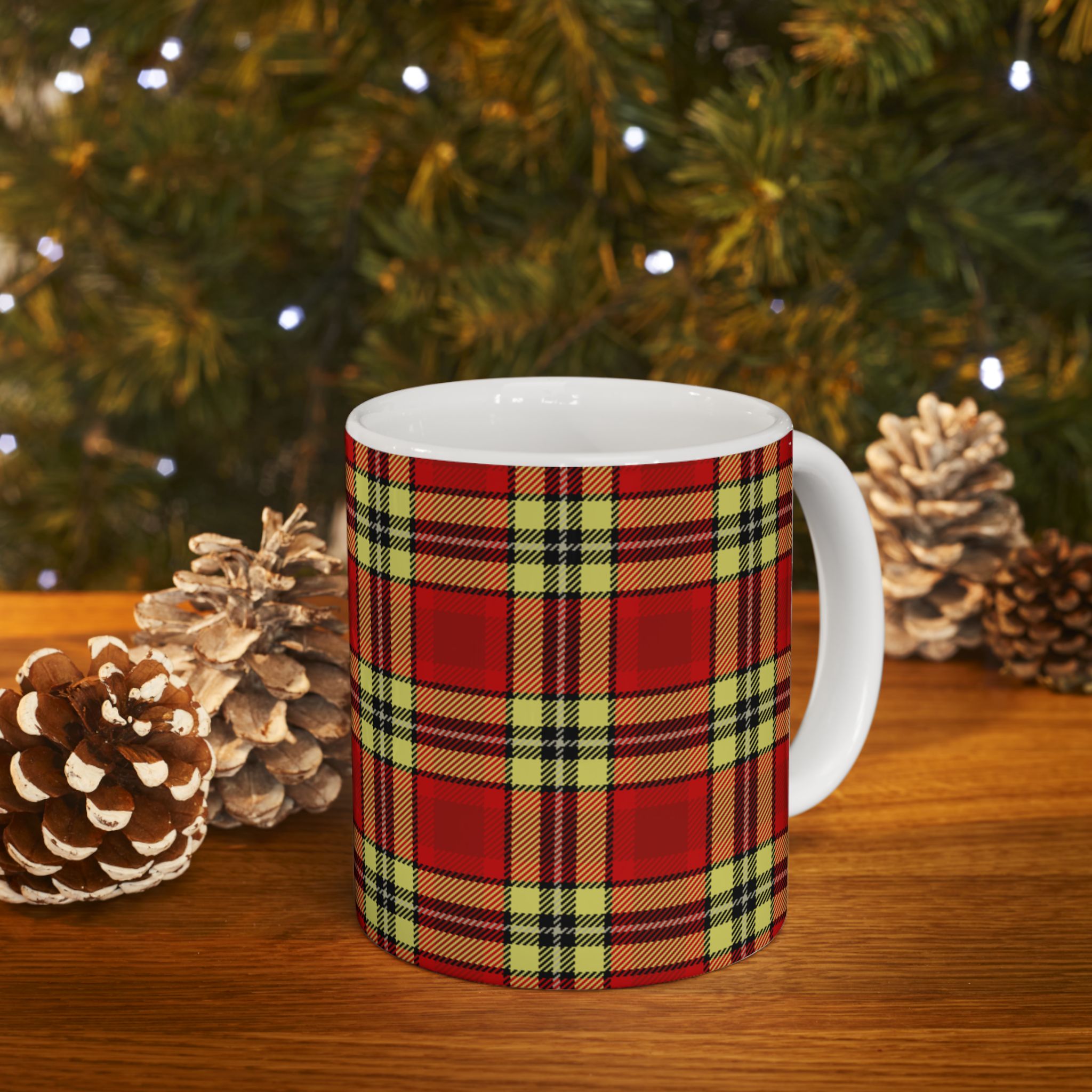 Plaid Ceramic Mug - Cozy and Stylish Drinkware for Every Occasion