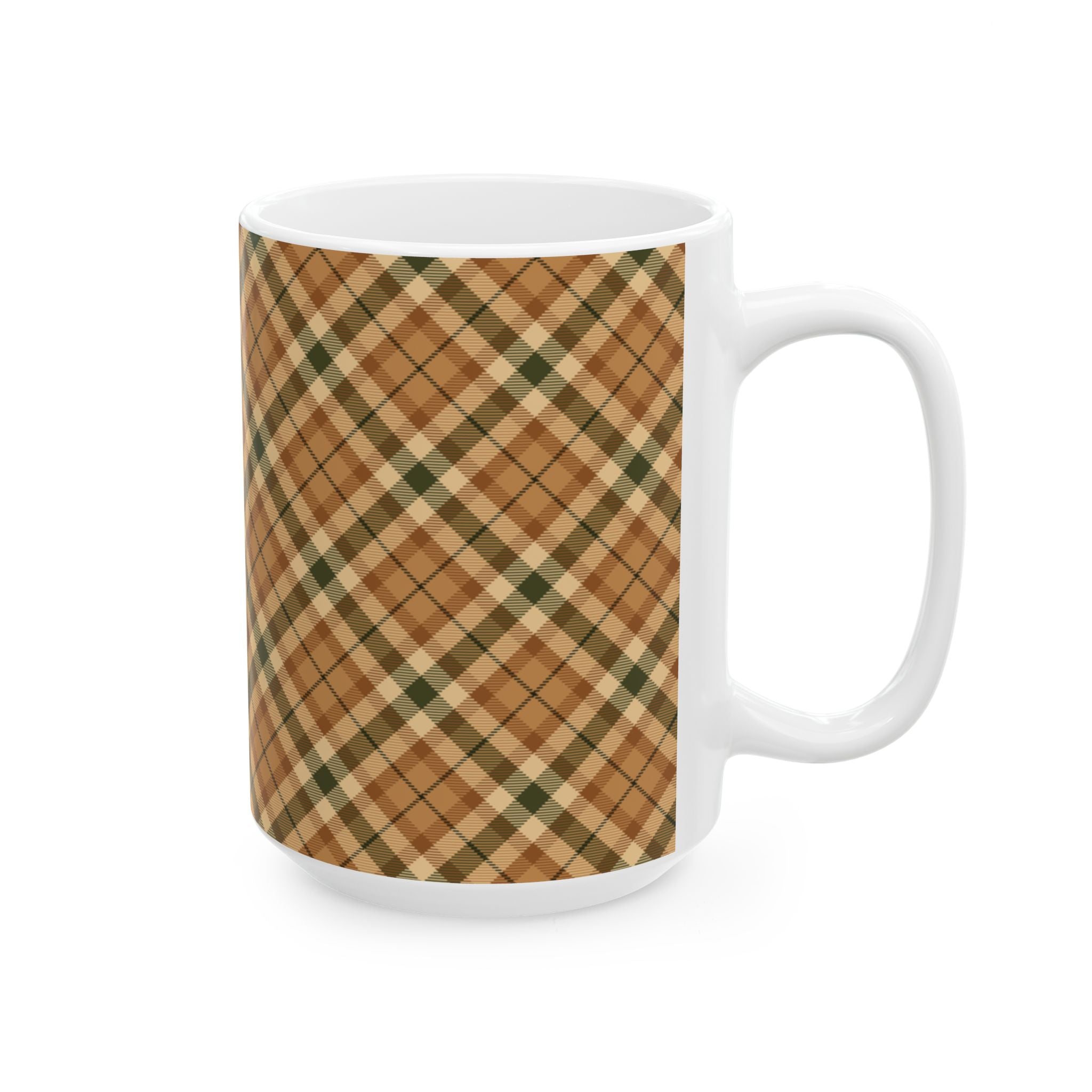 Plaid Ceramic Mug - Cozy and Stylish Drinkware for Every Occasion