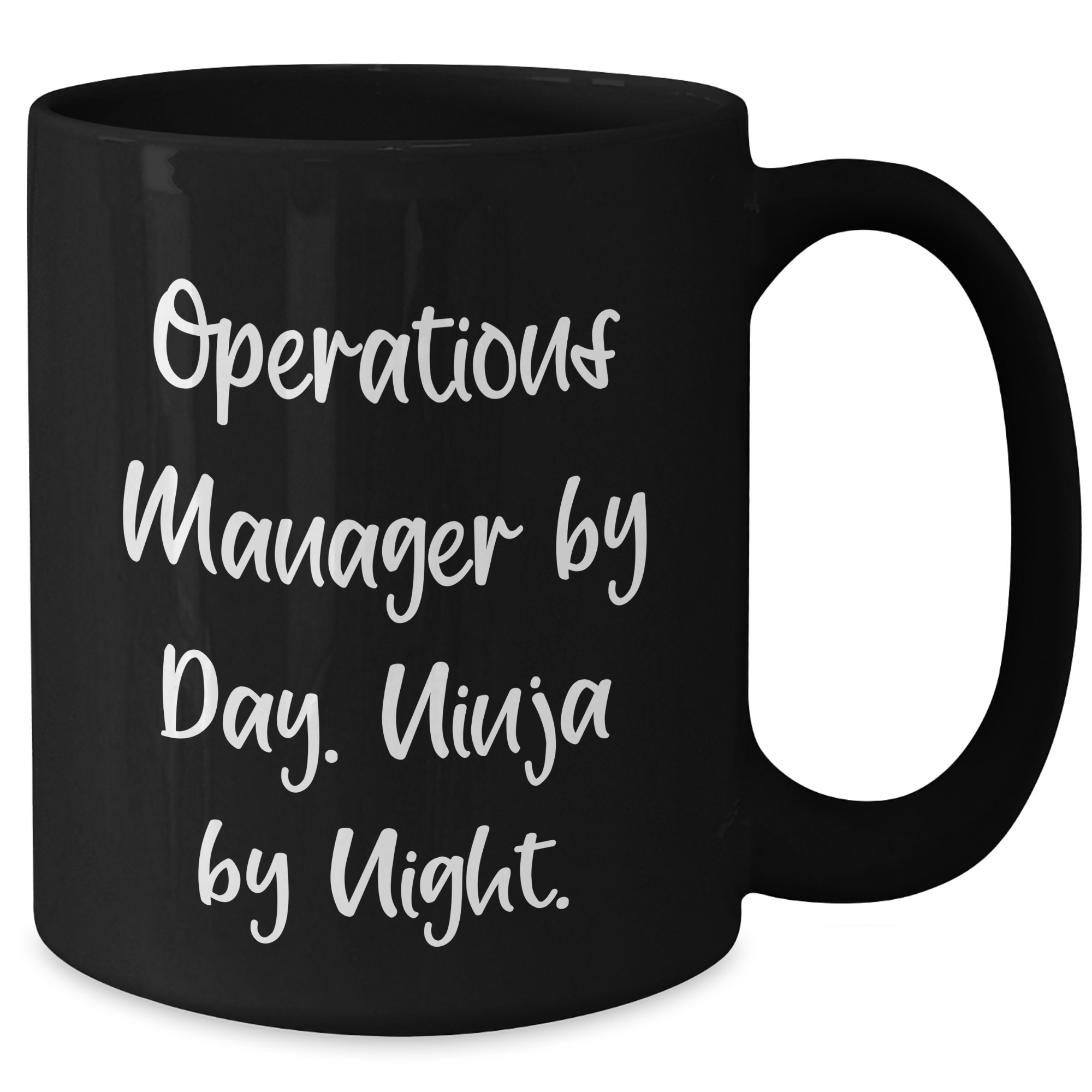 Operations Manager Gifts for Men - Black Coffee Mug with Funny Quote, 'Operations Manager By Day. Ninja By Night.' - Father's Day Unique Gifts from Men to Operations Manager - Additional