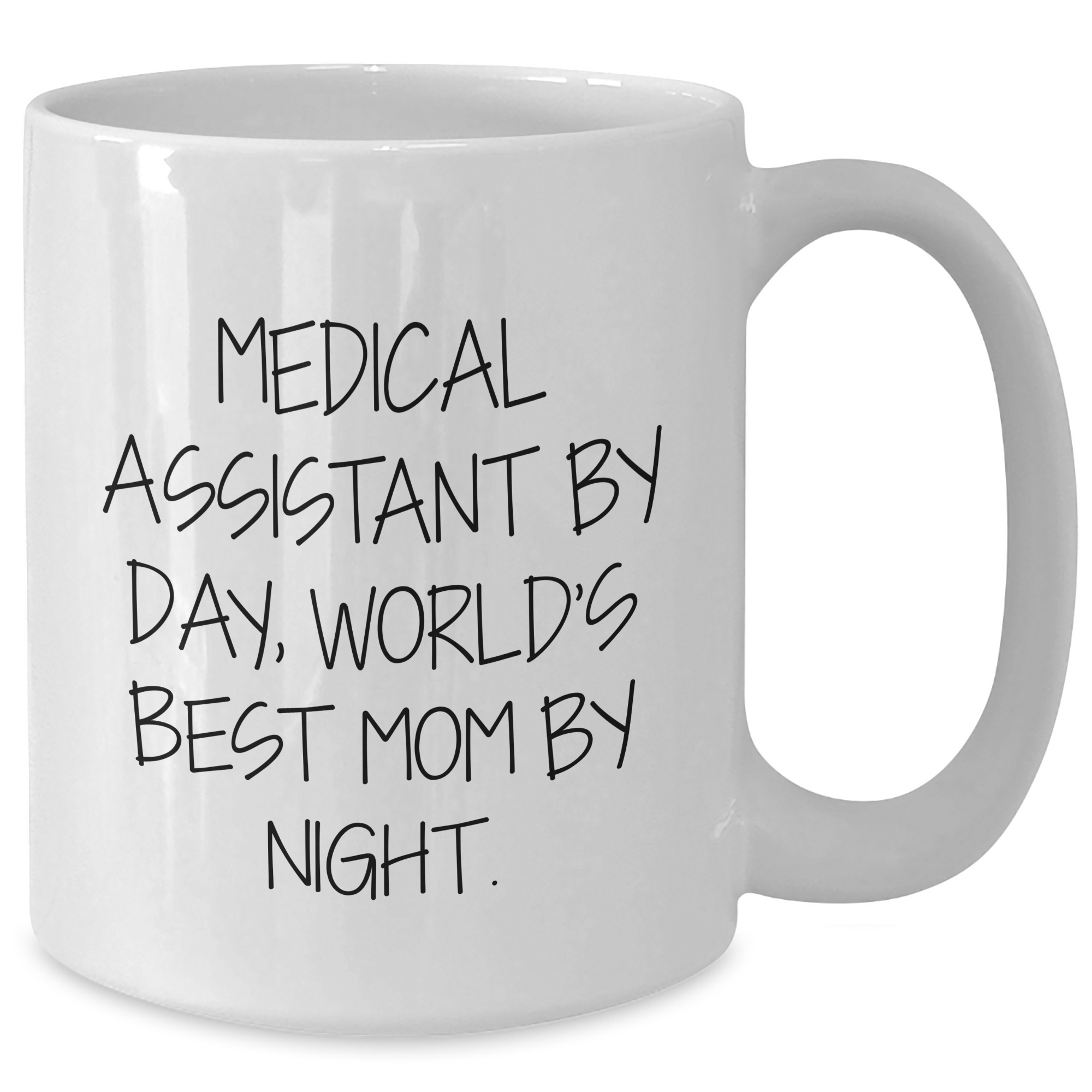 Medical Assistants By Day, World's Best Dads By Night Funny White Coffee Mug Gifts from Family to Medical Assistant - Additional