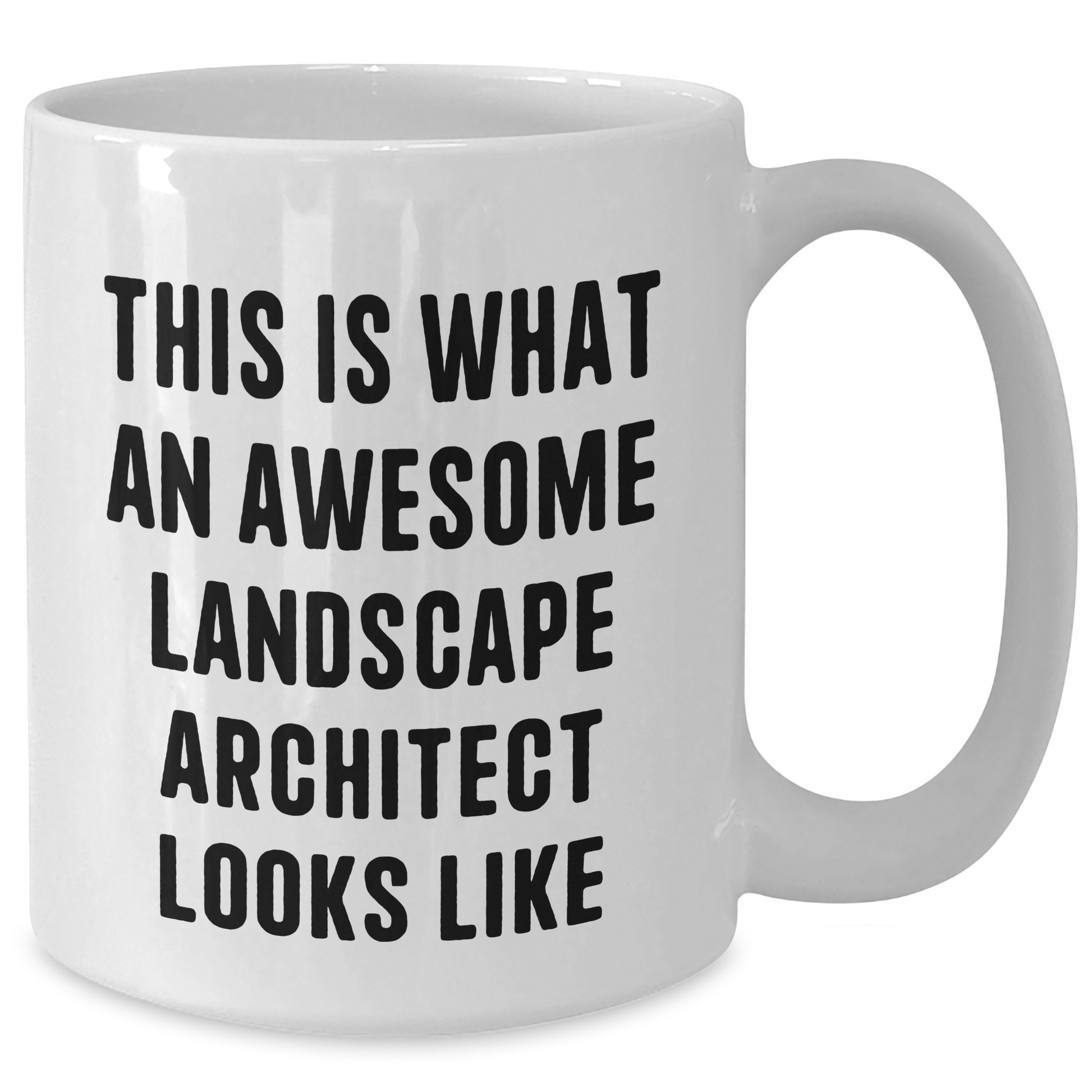 Funny Landscape Architect Quotes, White Coffee Mugs Gifts from Family to Awesome Landscapers for Father's Day - 'This Is What An Awesome Landscape Architect Looks Like' - Additional
