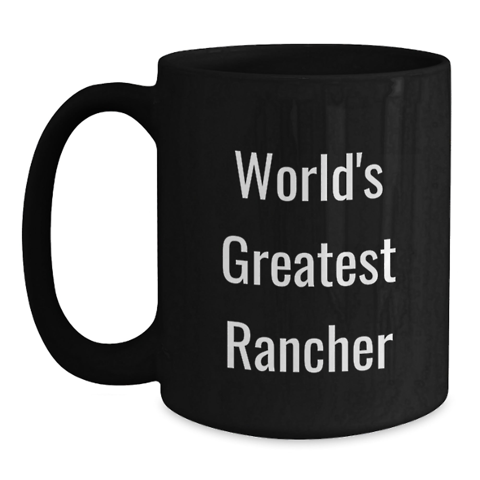 Rancher Keepsake Black Coffee Mug for Him Birthday Gift World's Greatest - Main