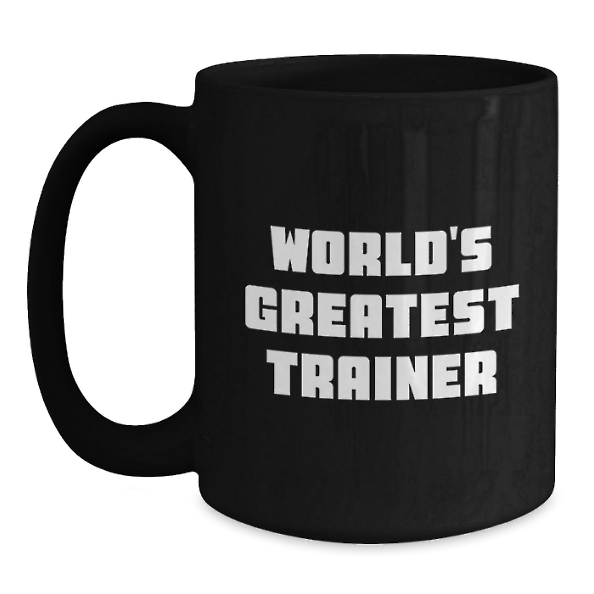 Trainer Gifts from Men, Funny Inspirational Quotes, Black Coffee Mug for Trainers, Graduation Unique Gifts - Main