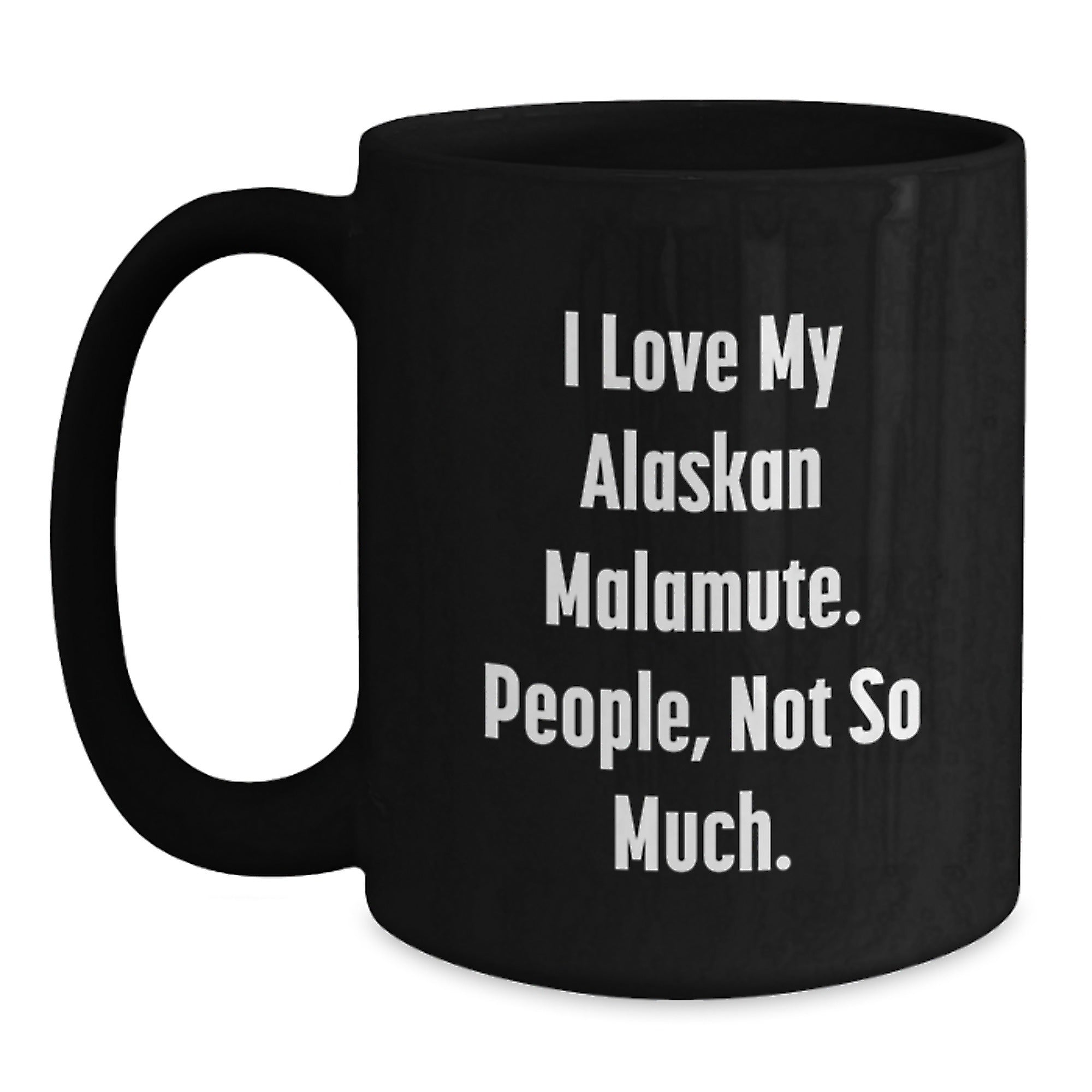 Alaskan Malamute Dog Enthusiasts Funny Black Coffee Mugs, Funny Coffee Mugs for Birthday Unique Gifts from Friends, Gift for Alaskan Malamute Dog Lover - Main