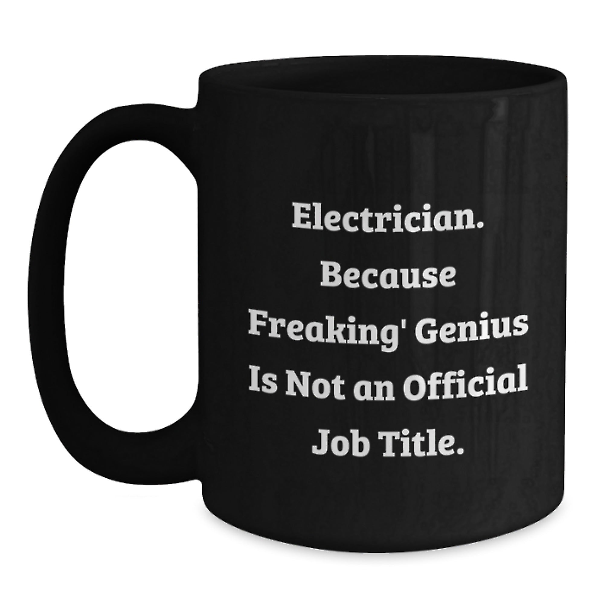Funny Electrician Gifts from Friends, Black Coffee Mug for Graduation Unique Gifts for Electrician - Main