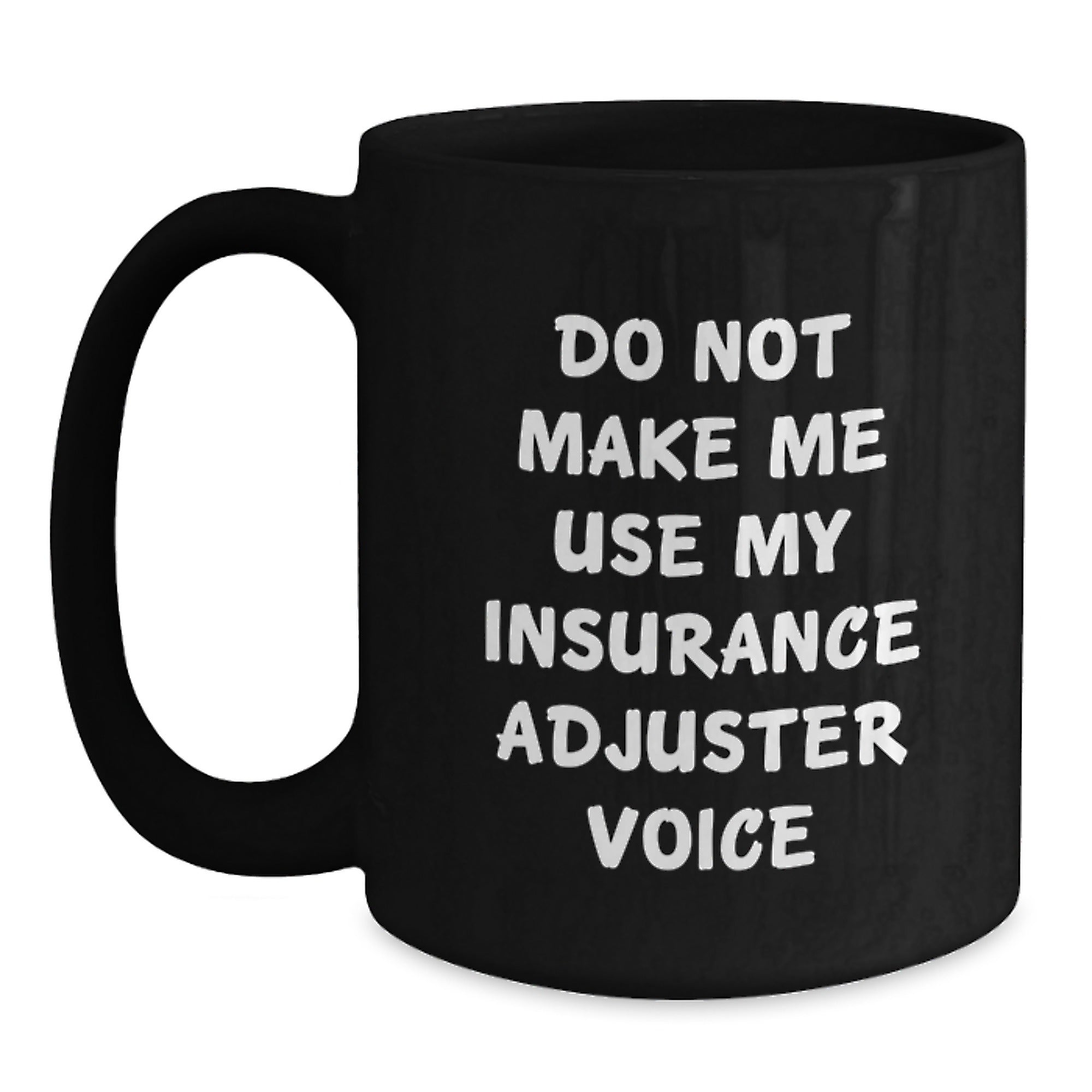 Birthday Gift for Her Insurance Adjuster Black Coffee Mug Present - Main