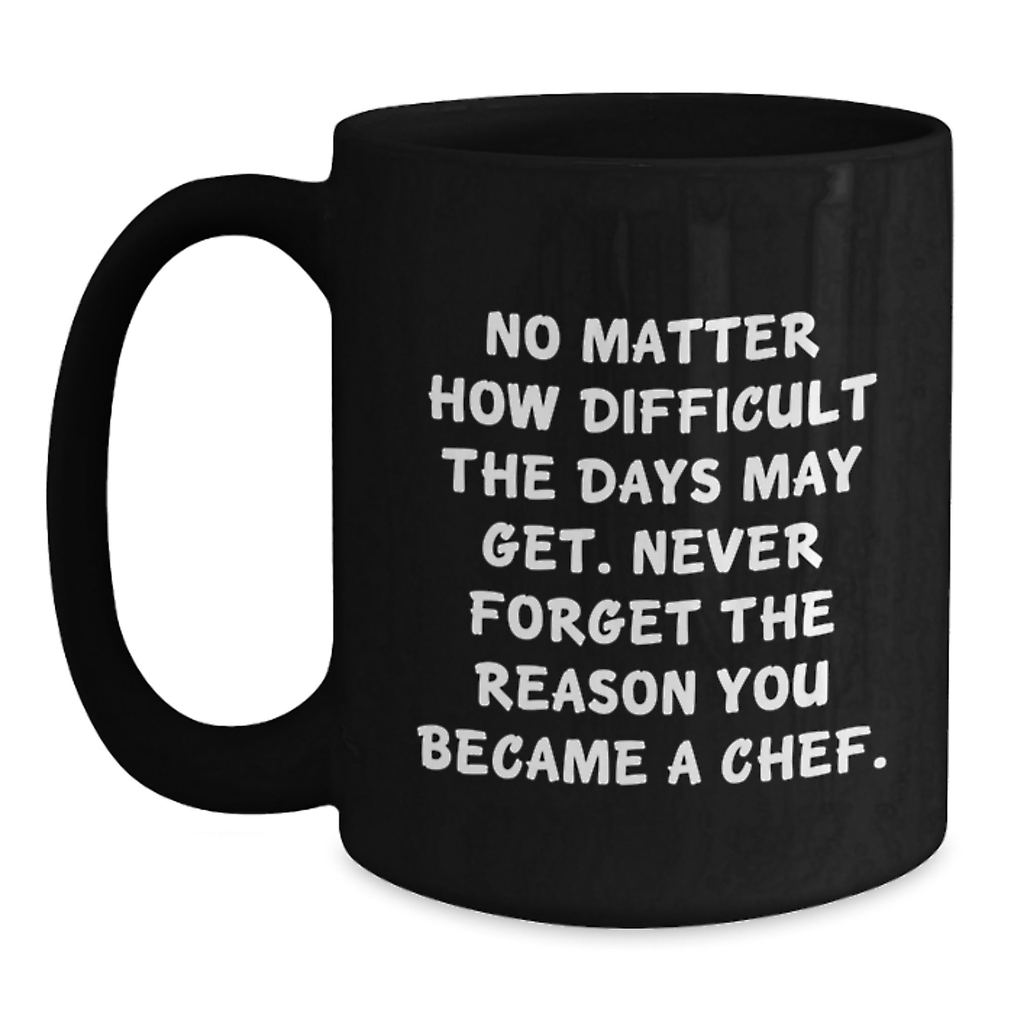 Funny Chef Gifts from Friends for Graduation Unique Black Coffee Mugs, Never Forget the Reason You Became a Chef, Inspirational Motivational Mug, Chef Gifts for Men, Gifts from Family to Chef - Main