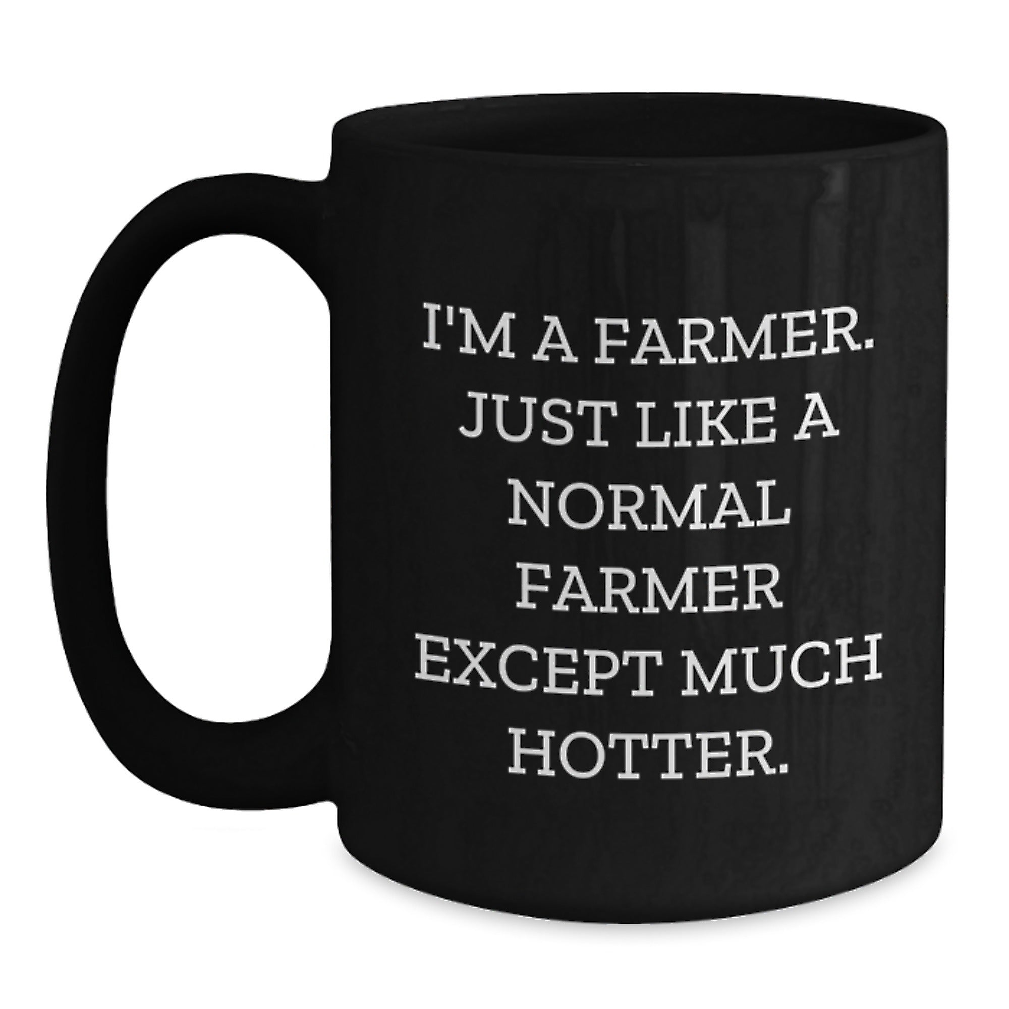 Funny Farmer Gifts for Friends and Family - I'm A Farmer Black Coffee Mug with Graduation Unique - Main