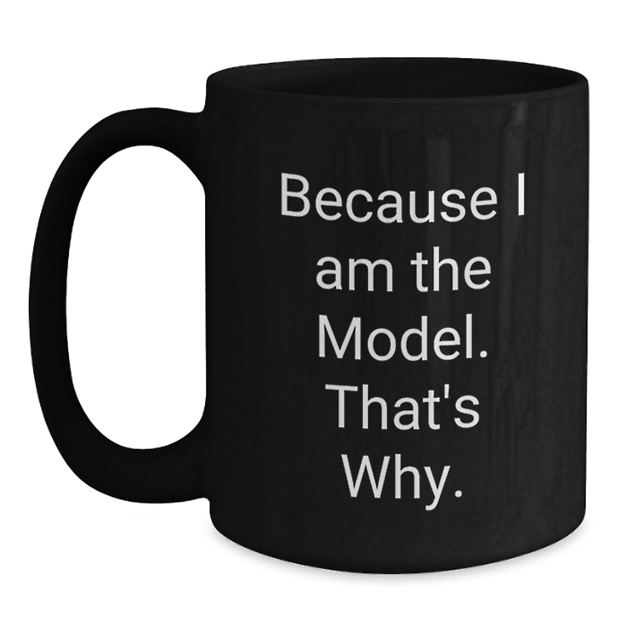 Fun Christmas Unique Gifts from Friends and Family for Model Lovers, Funny Quote Black Coffee Mug, Unique Holiday Mugs for Women and Men - Main