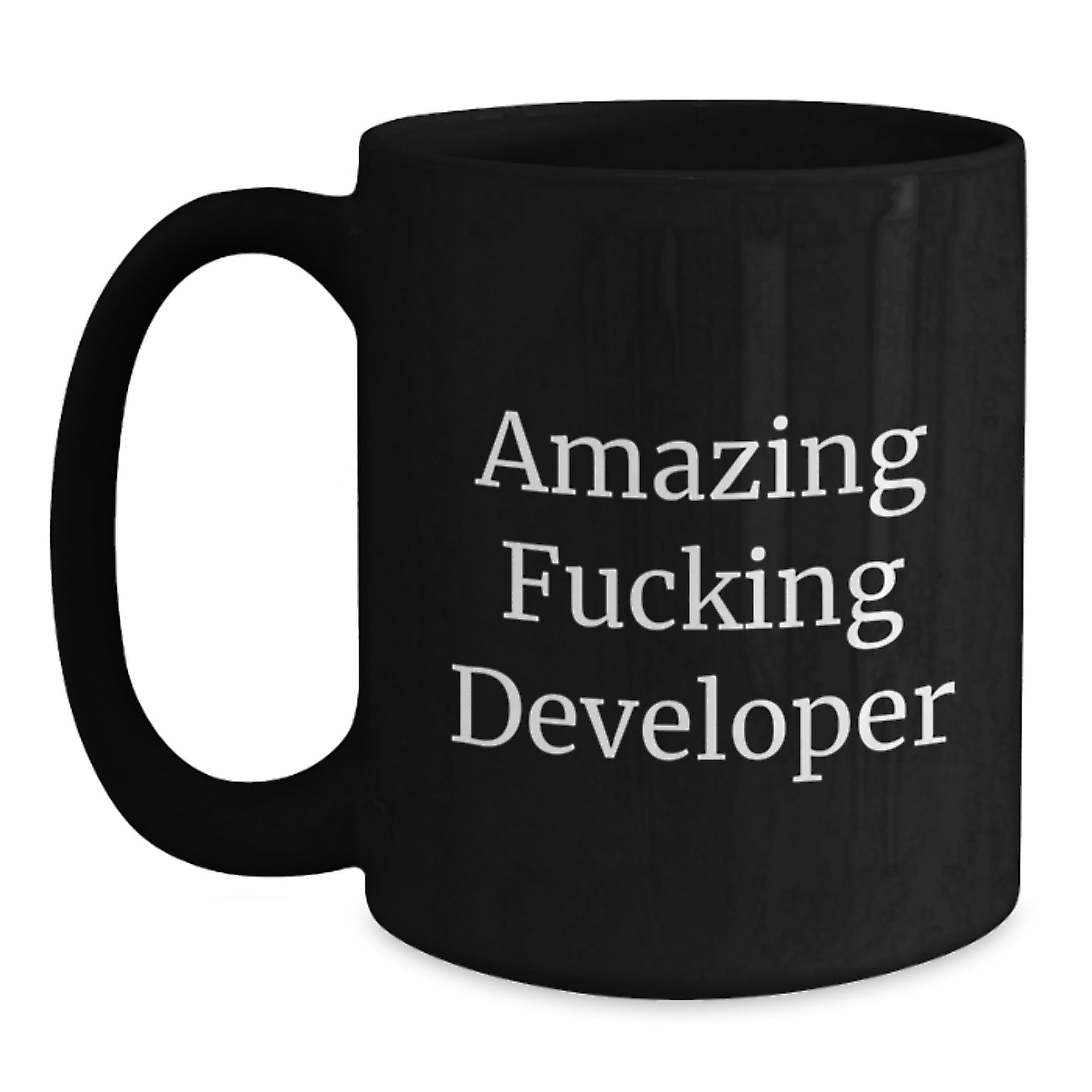 Funny Developer Gifts for Men, Black Coffee Mug with Inspirational Quote, Gifts from Friends, Christmas Unique Gifts - Main
