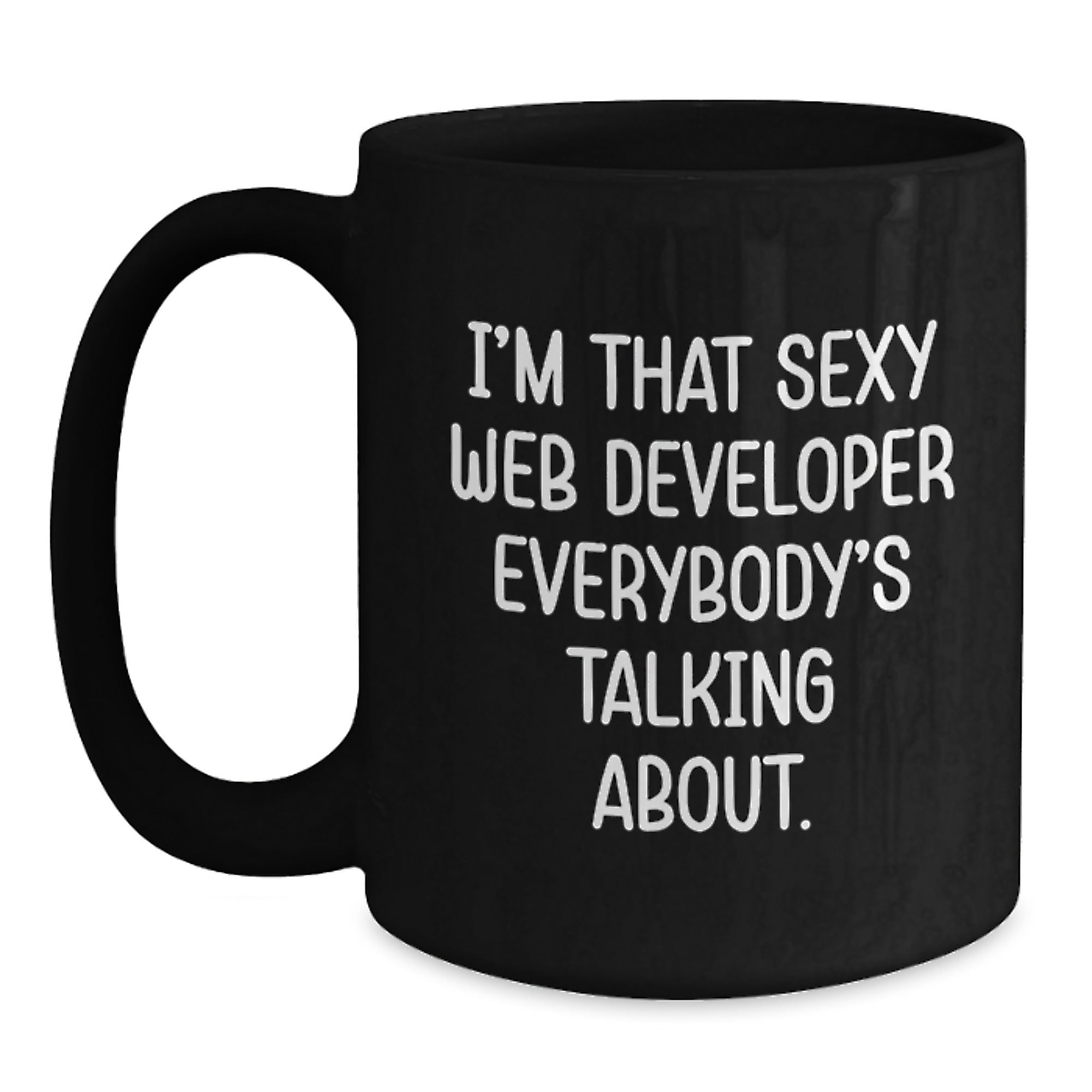 Sexy Web Developer Black Coffee Mugs, Funny Web Developer Gifts for Men from Friends, Unique Graduation Present Idea - Main