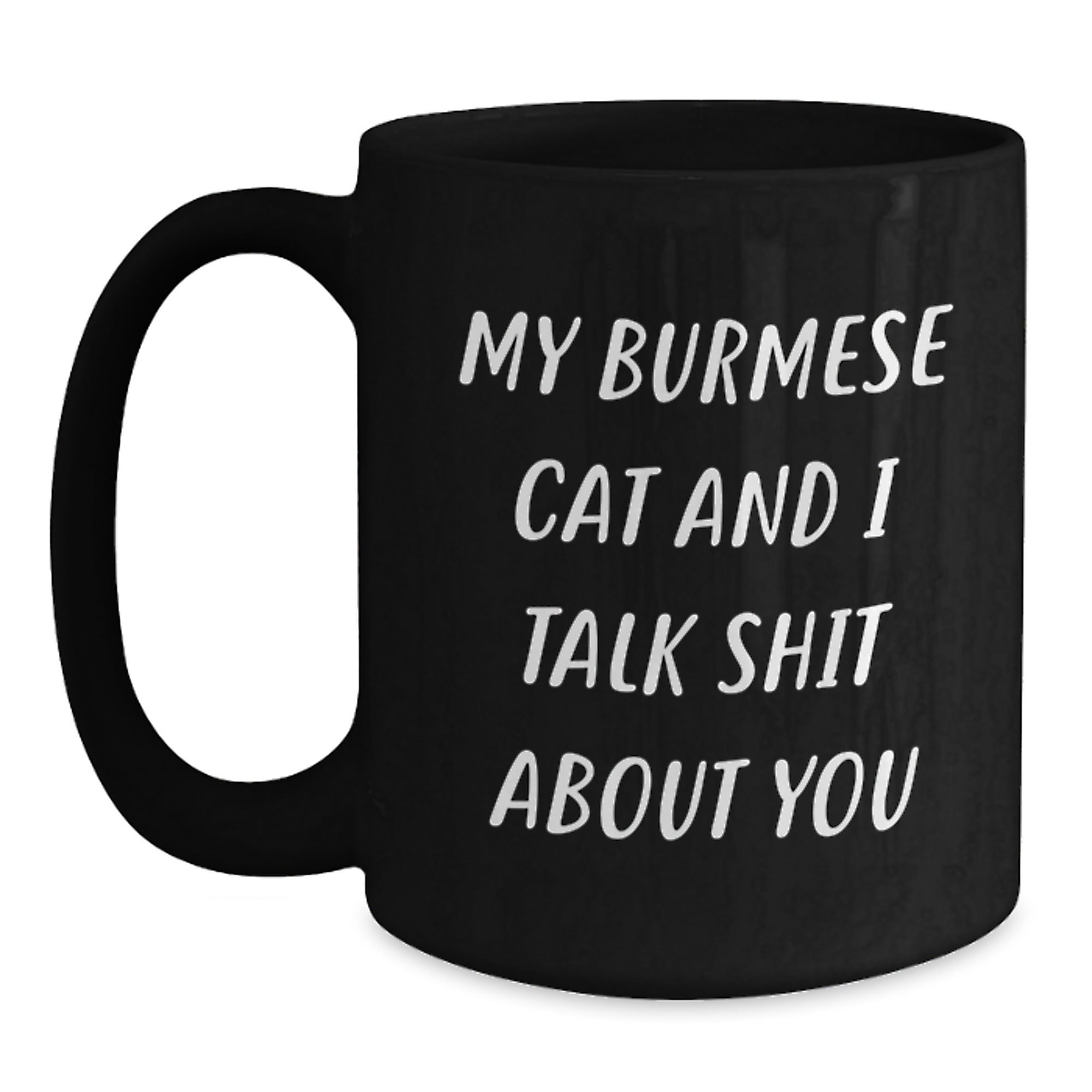 Burmese Cat Keepsake Black Coffee Mug 11oz for Him Birthday Gift - Main