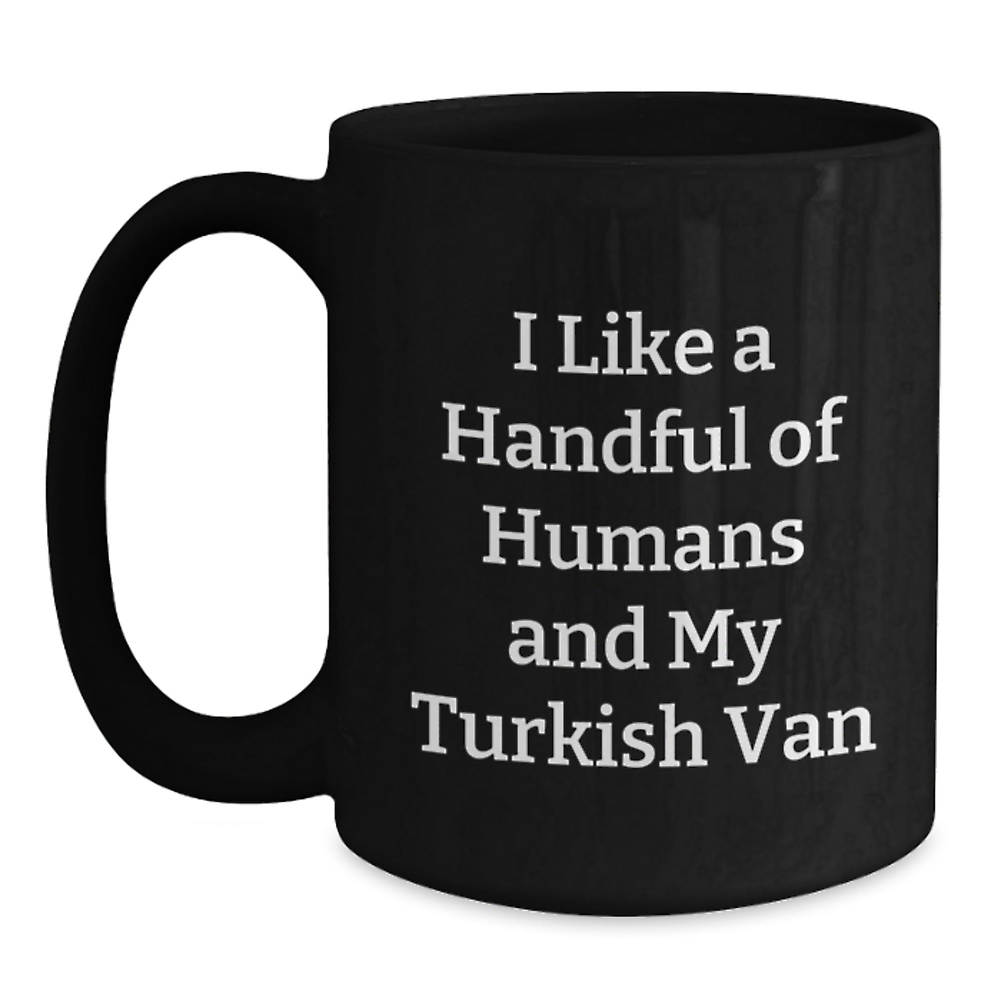 Funny Turkish Van Cat Gifts for Men Women Friends Family, Unique Black Coffee Mug, Christmas Unique Gifts from Lover - Main