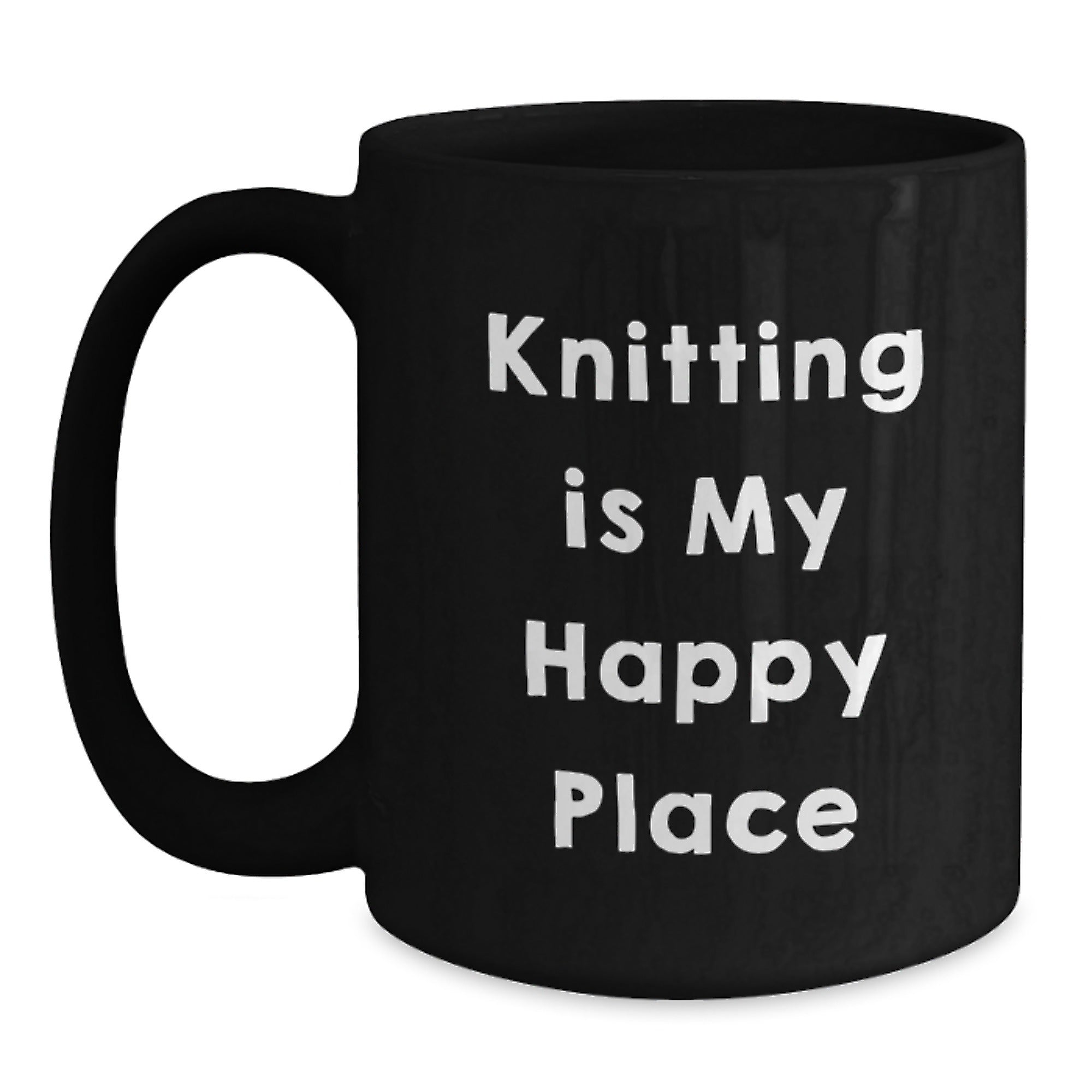 Knitting Keepsake Gift for Him - A Happy Place Coffee Mug - Main