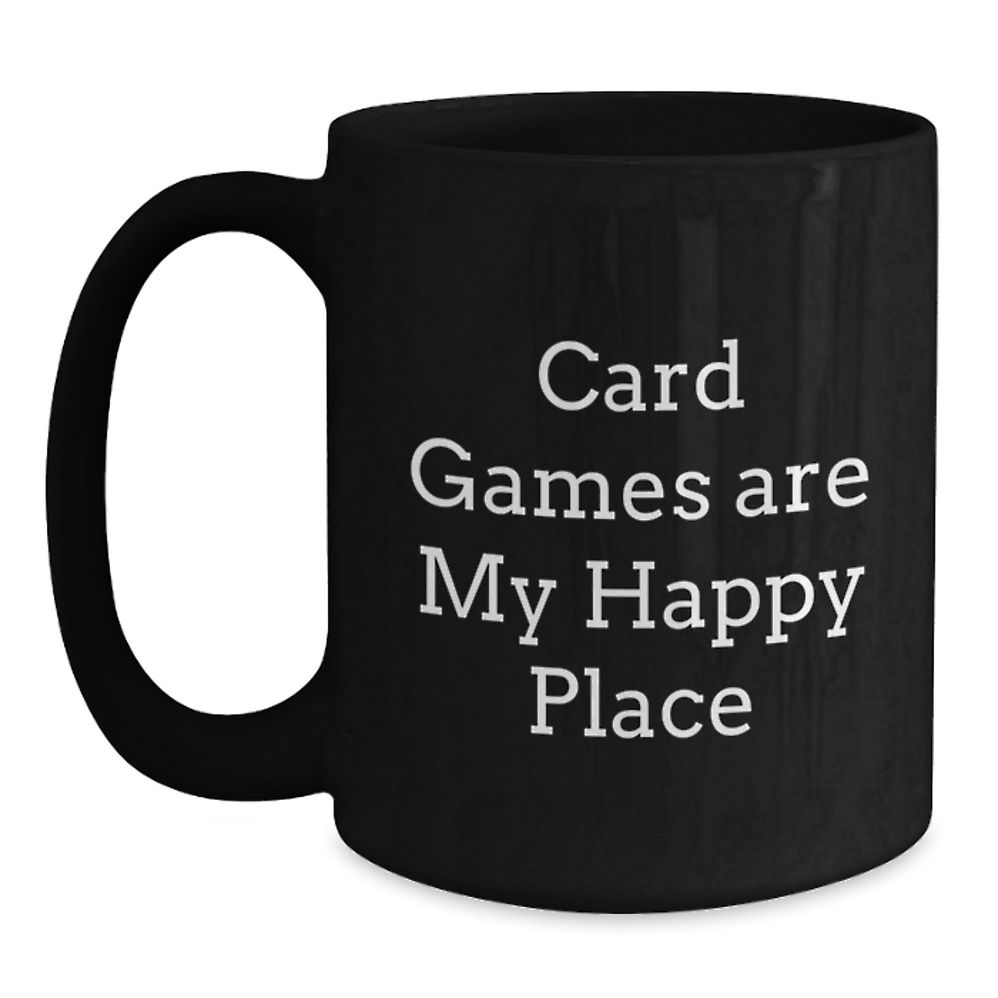 Funny Card Games Quote Gifts from Friends for Card Games Lovers Black Coffee Mug for Graduation - Main