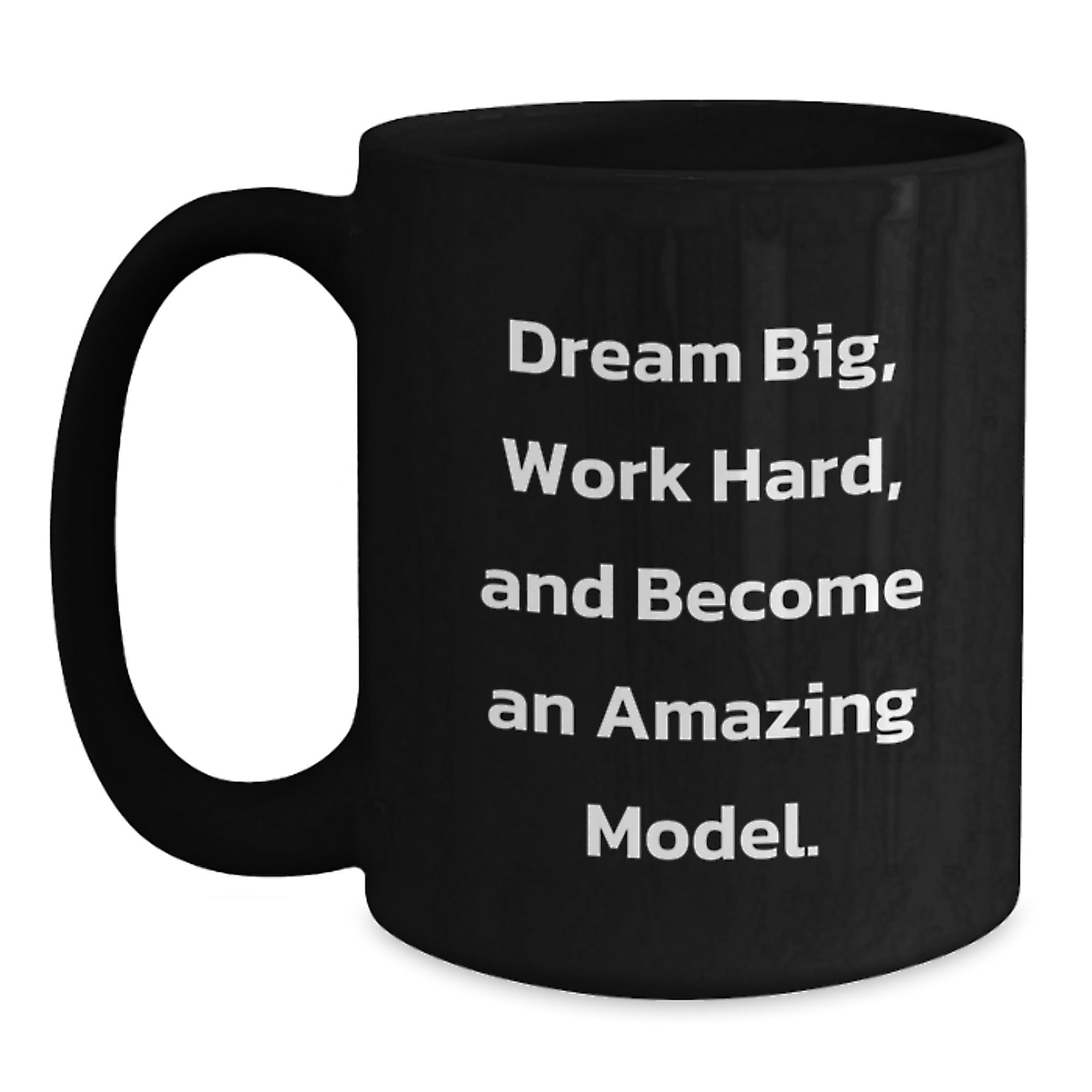 Funny Model Inpiration Black Coffee Mug Gifts from Friends for Christmas, Funny Model Quotes, Model Enthusiast Gifts, Black Coffee Mug for Model, Christmas Unique Gifts from Friends for Model - Main