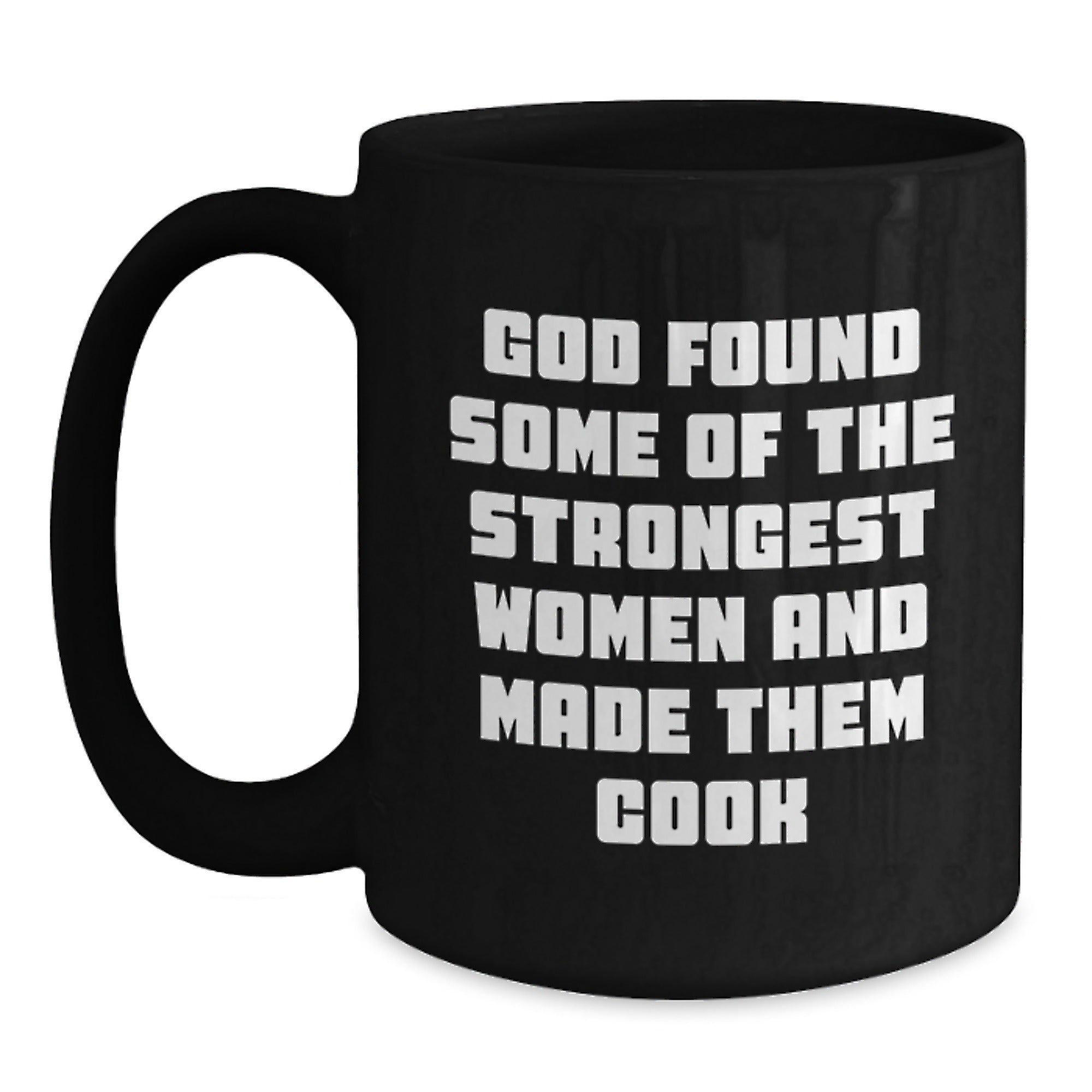 Funny Cook Gift for Her, Inspirational Black Coffee Mug from God - Birthday Unique Gifts for Women, Men, Friends, Family, Coworkers - Main